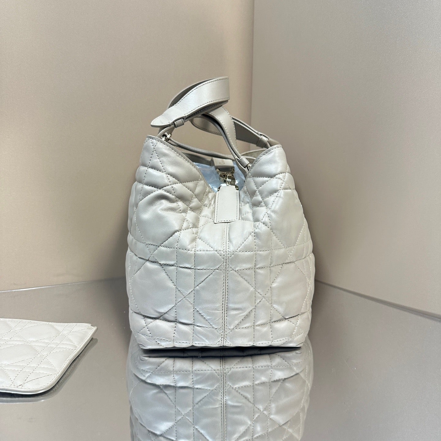 Dior - Toujours Tote Bag - Lambskin leather - Beige - (medium)