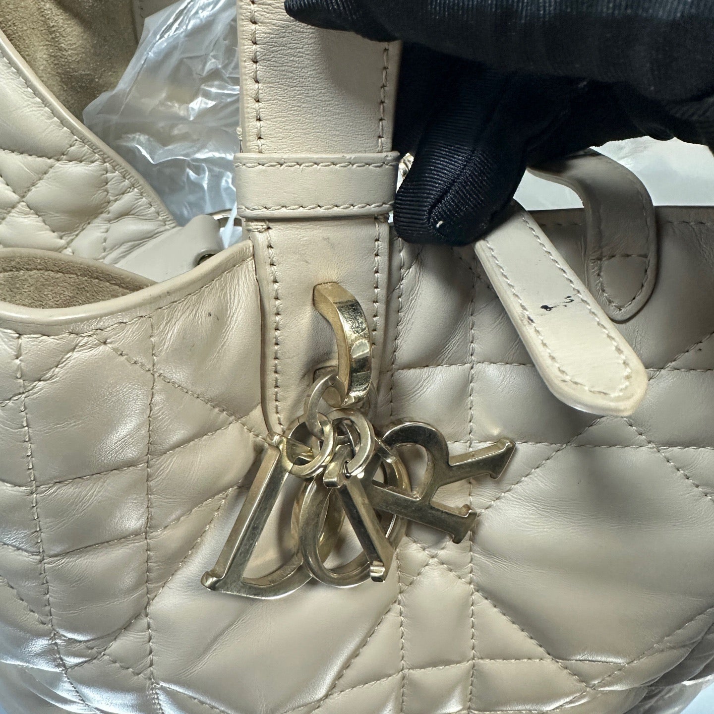 Dior - Toujours Tote Bag - Lambskin leather - Beige - (medium)