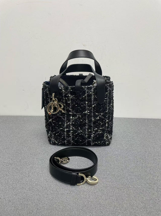 Dior - Toujours - Wool tweed with leather trim - Black - (mini)