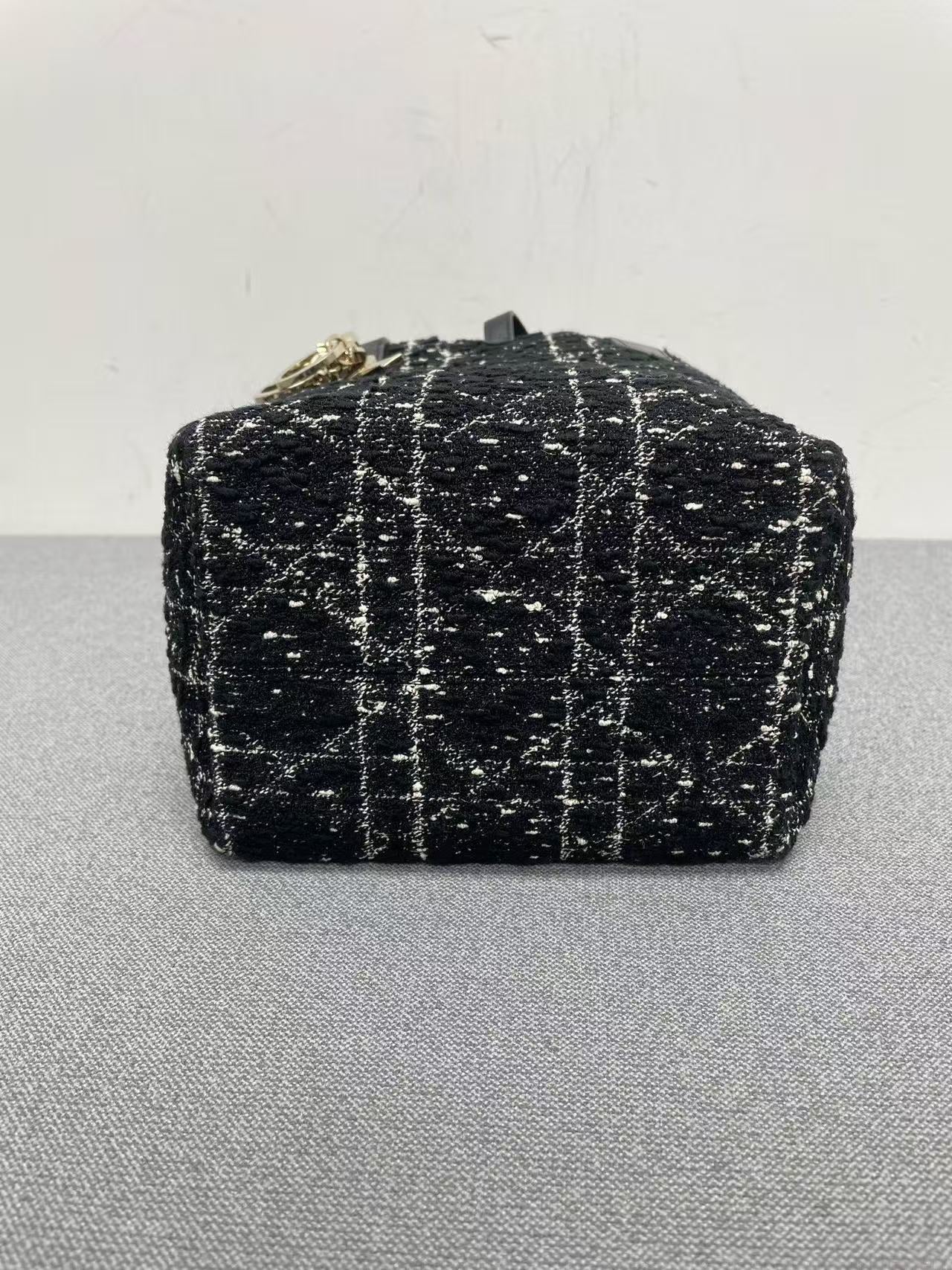 Dior - Toujours - Wool tweed with leather trim - Black - (mini)