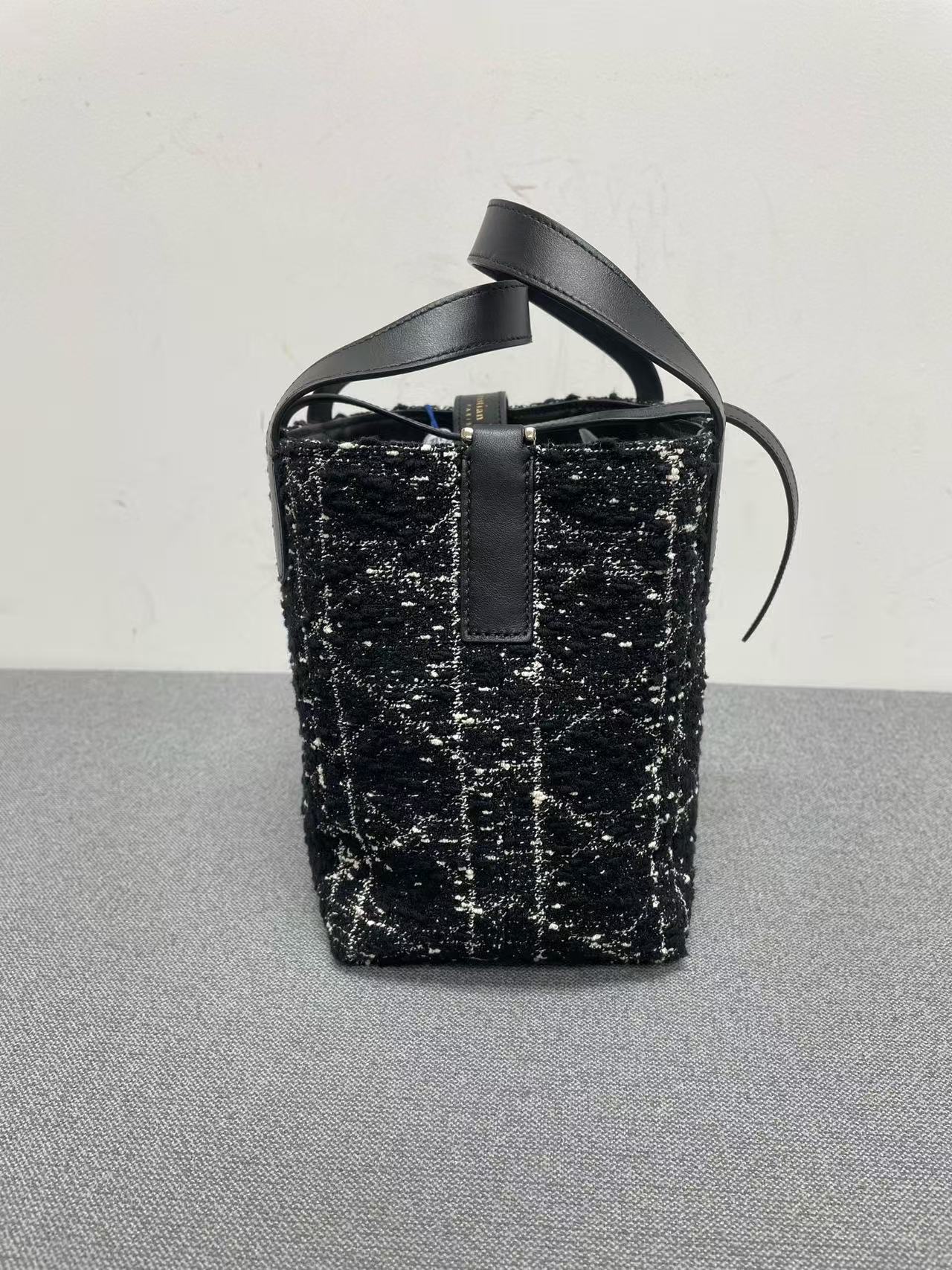 Dior - Toujours - Wool tweed with leather trim - Black - (mini)