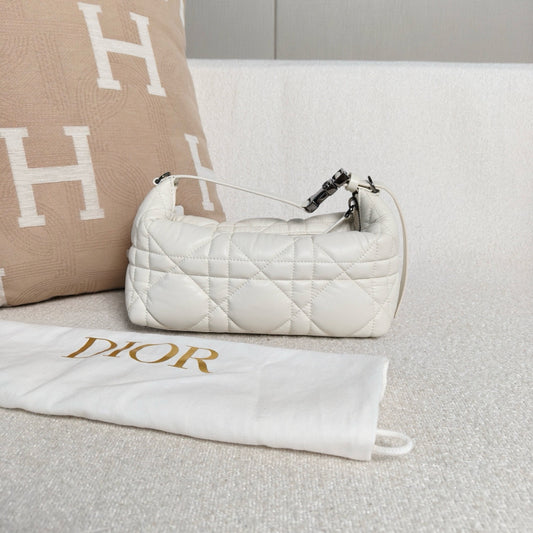 Dior - Travel Nomad Bag - Cowhide leather - White with Silver-Tone Hardware - (medium)