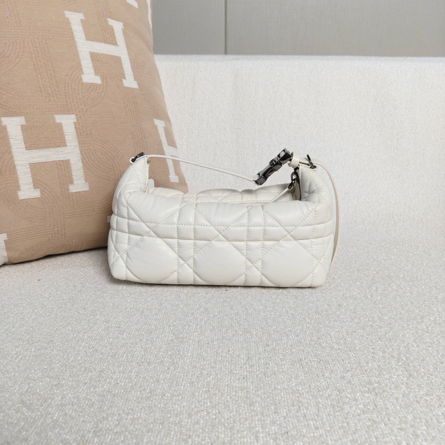 Dior - Travel Nomad Bag - Cowhide leather - White with Silver-Tone Hardware - (medium)