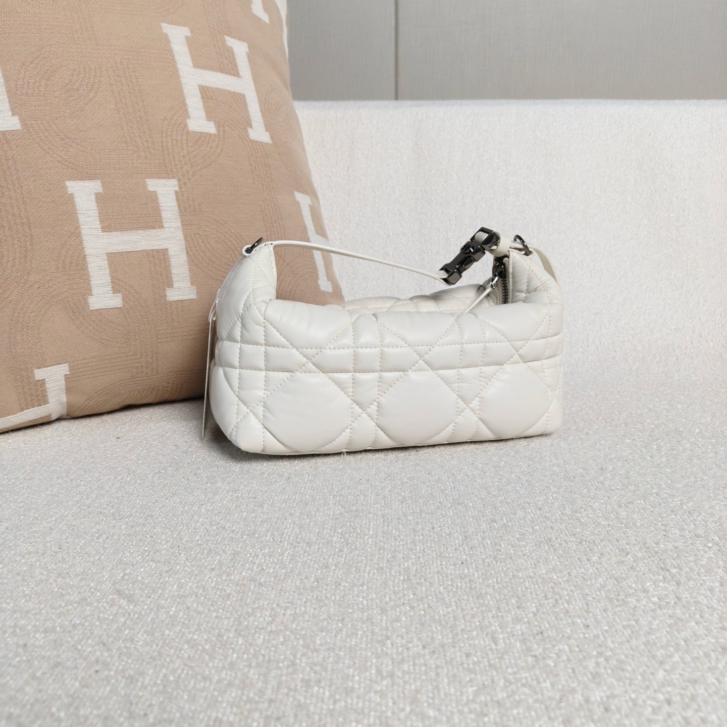 Dior - Travel Nomad Bag - Cowhide leather - White with Silver-Tone Hardware - (medium)