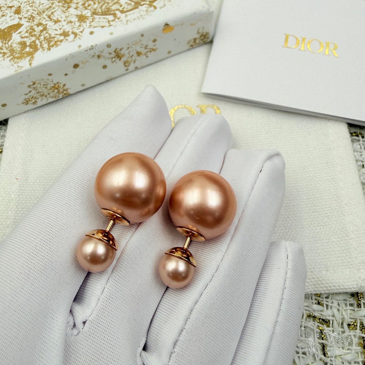 Dior - Tribales - Gold-tone metal with resin pearls - Gold