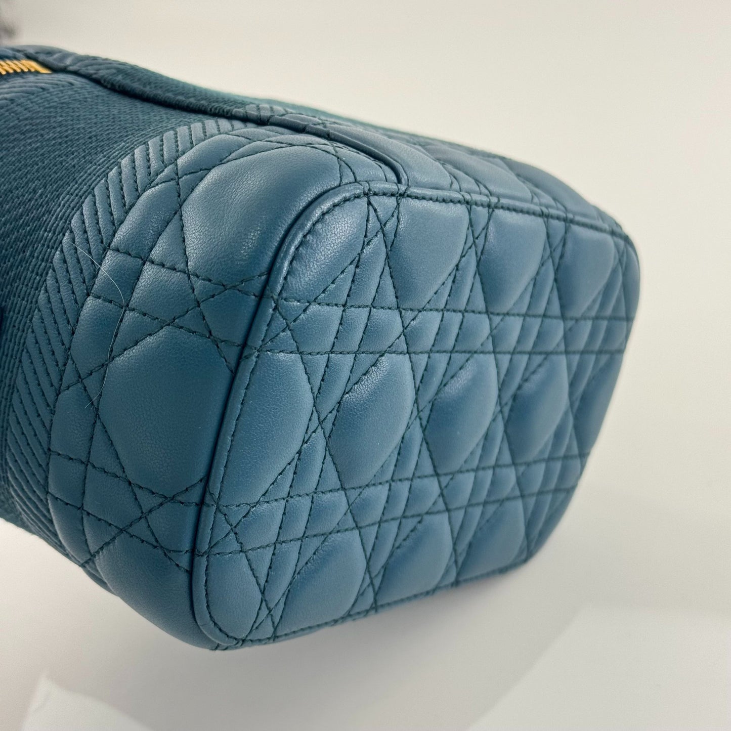 Dior Vanity Case Leather Blue - view 10