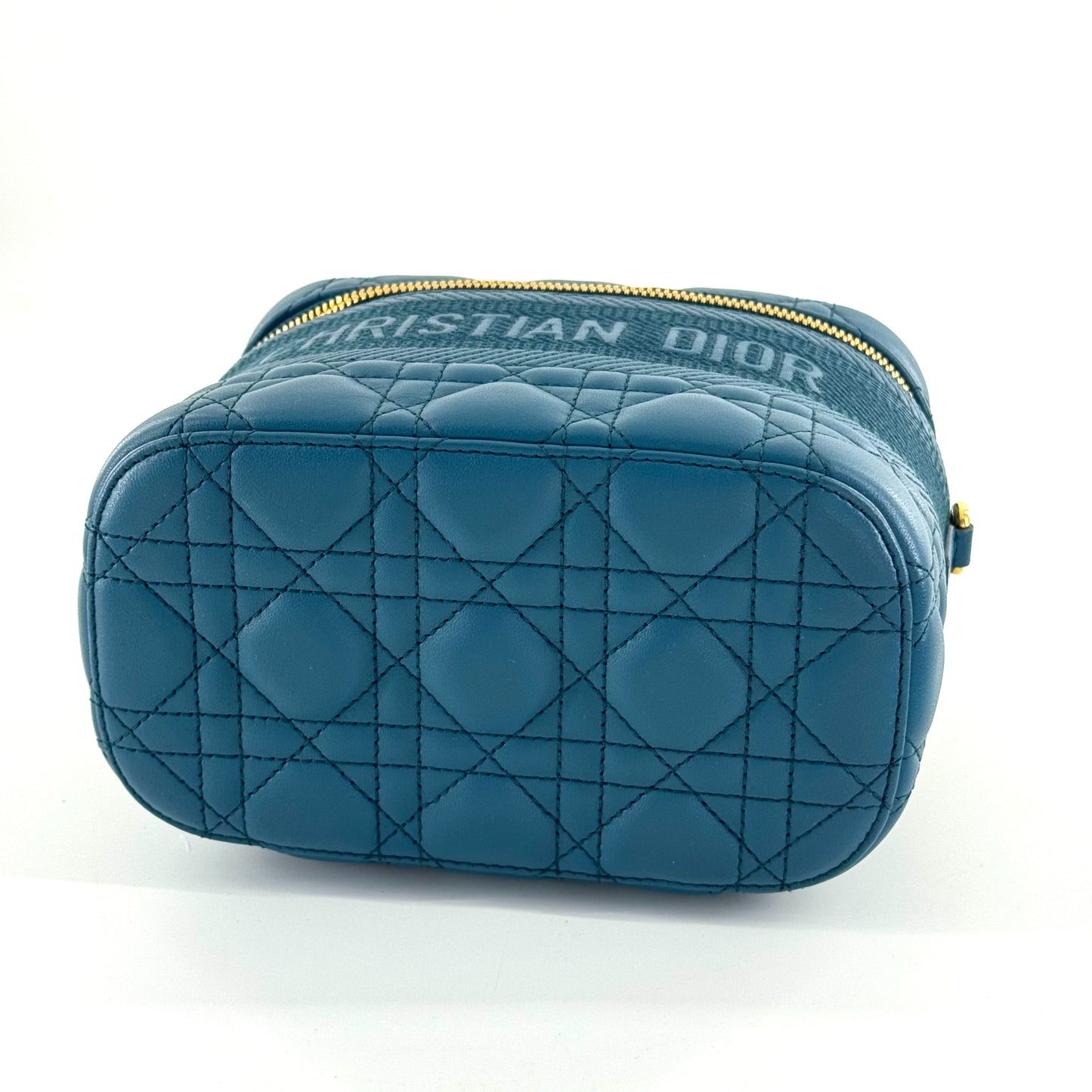 Dior Vanity Case Leather Blue - view 11