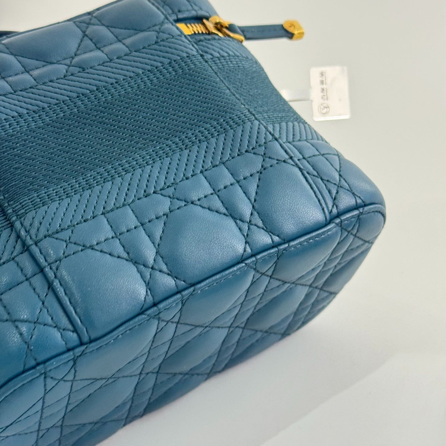 Dior Vanity Case Leather Blue - view 15