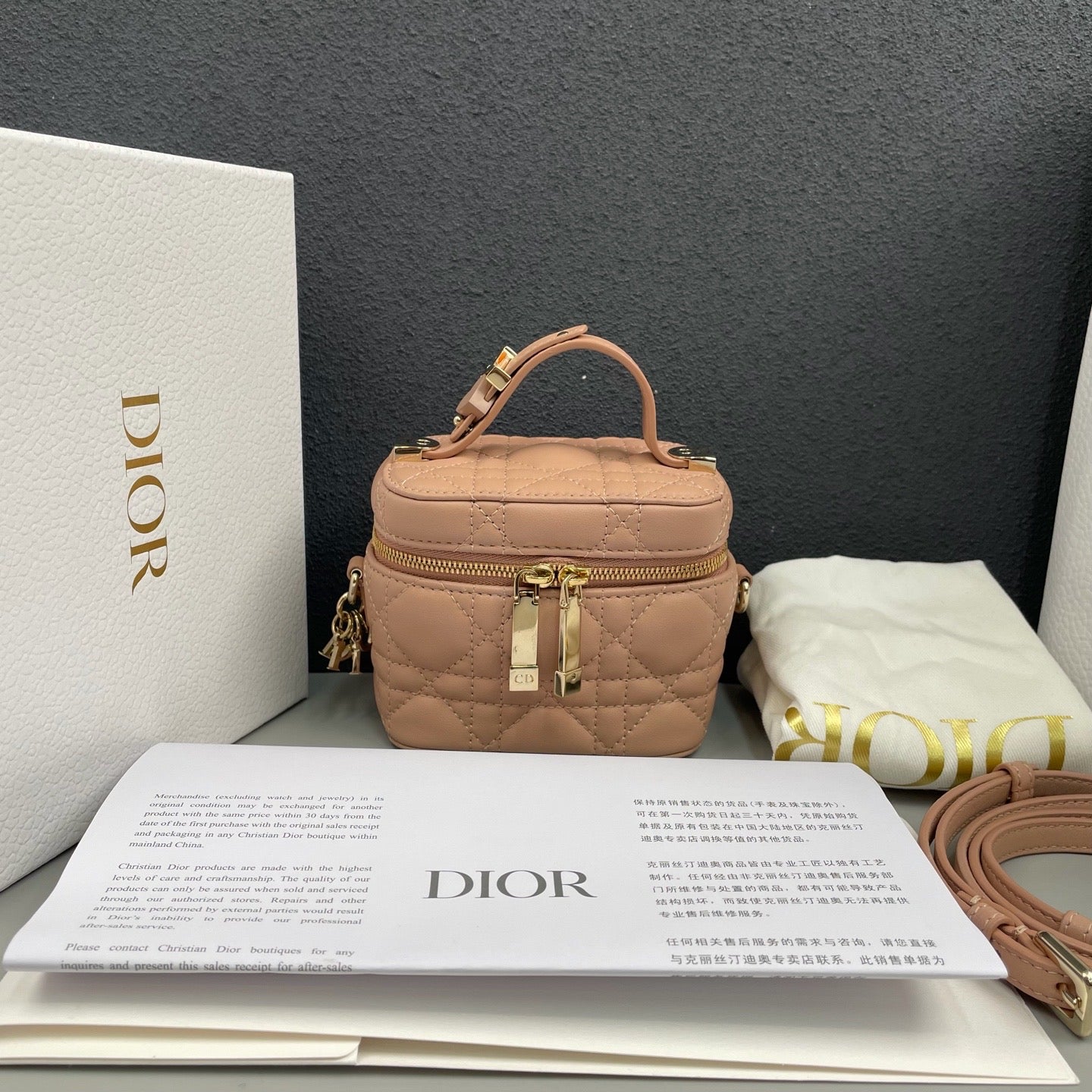 Dior - Vanity Case Mini - Leather - Pink - (mini)