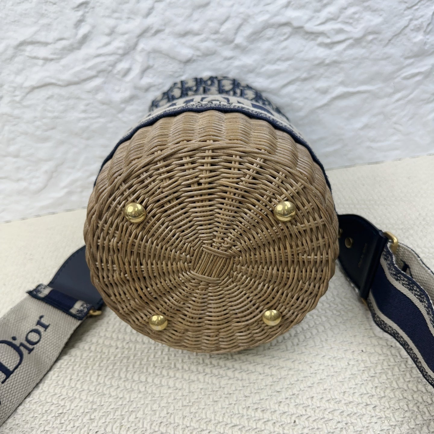 Dior - Wicker Bucket Bag - Wicker - Brown - (Small)