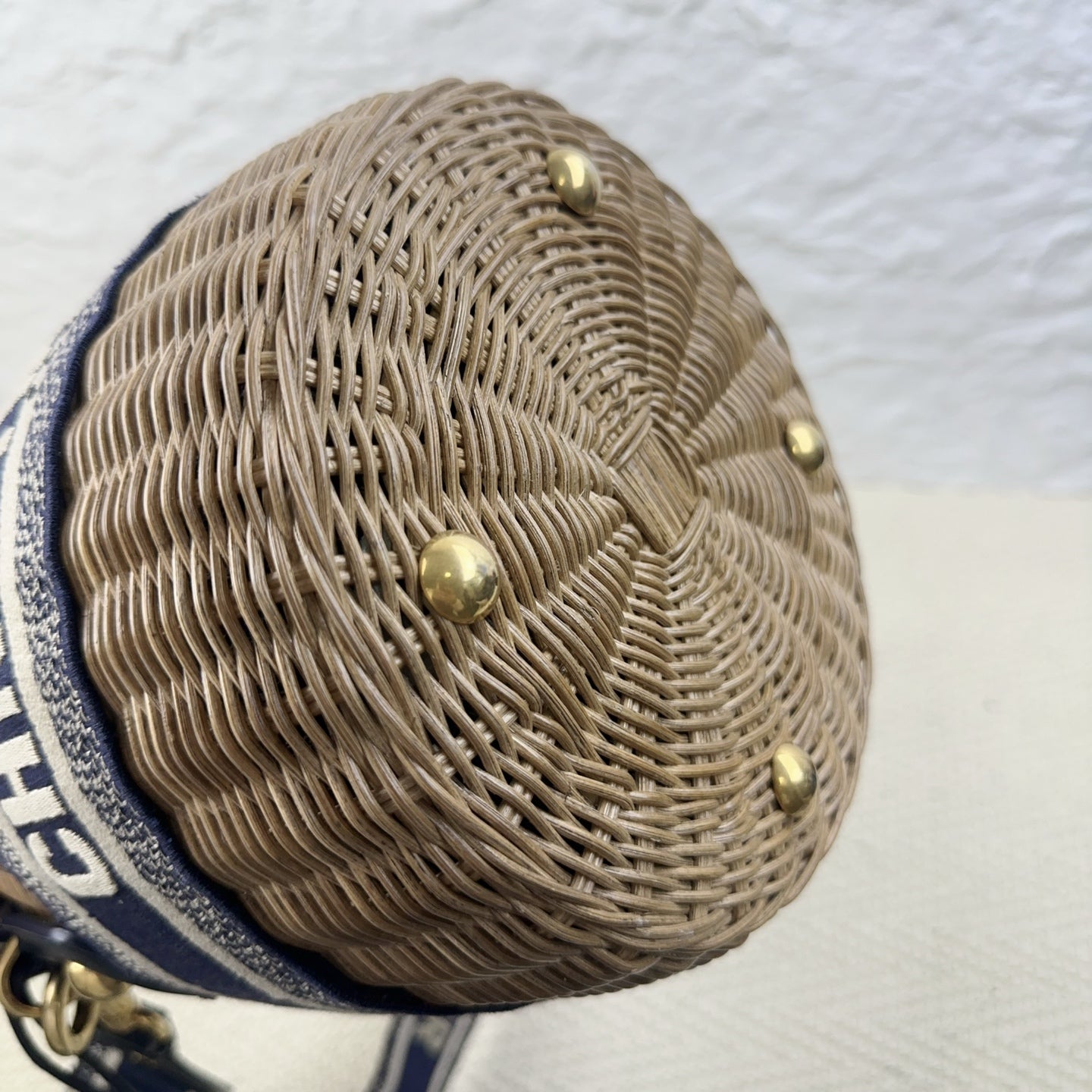 Dior - Wicker Bucket Bag - Wicker - Brown - (Small)