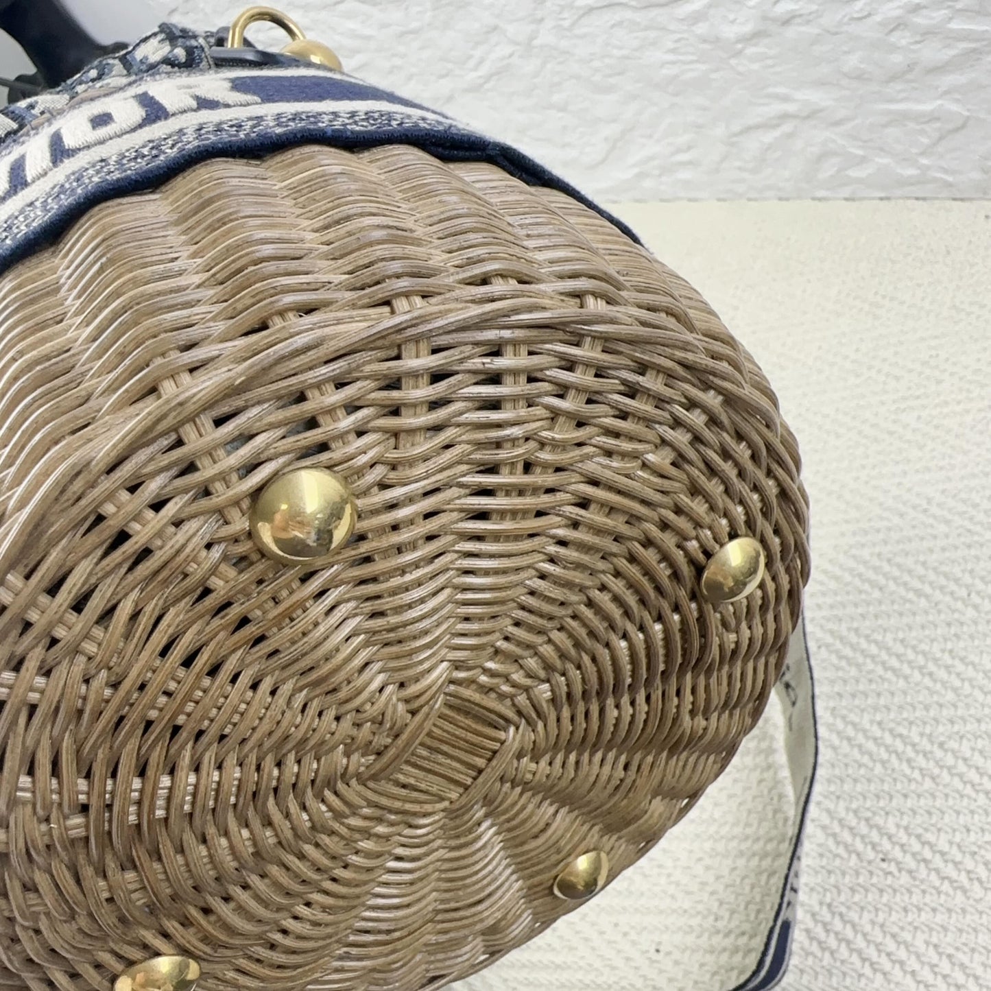 Dior - Wicker Bucket Bag - Wicker - Brown - (Small)