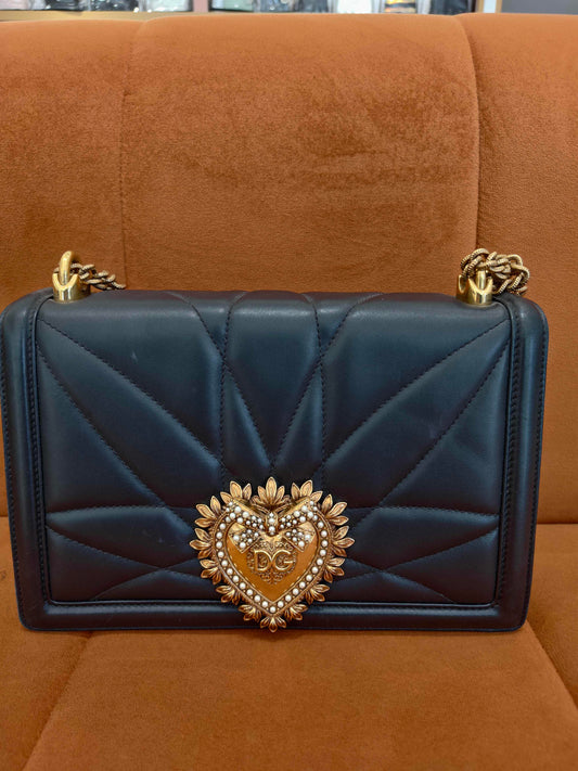 Dolce and Gabbana - Sicily Collection - Leather - Black - (small)
