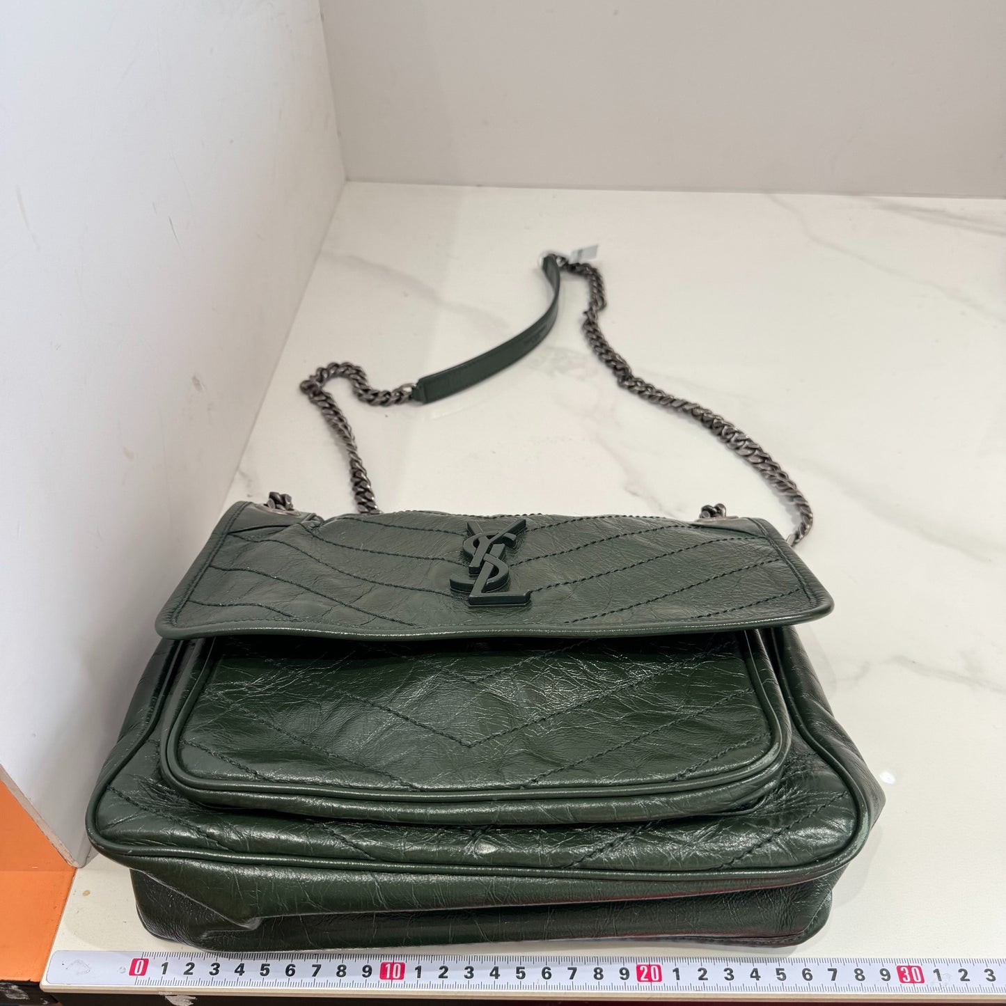 Saint Laurent Niki Leather Green JG010-009000328077 - view 8