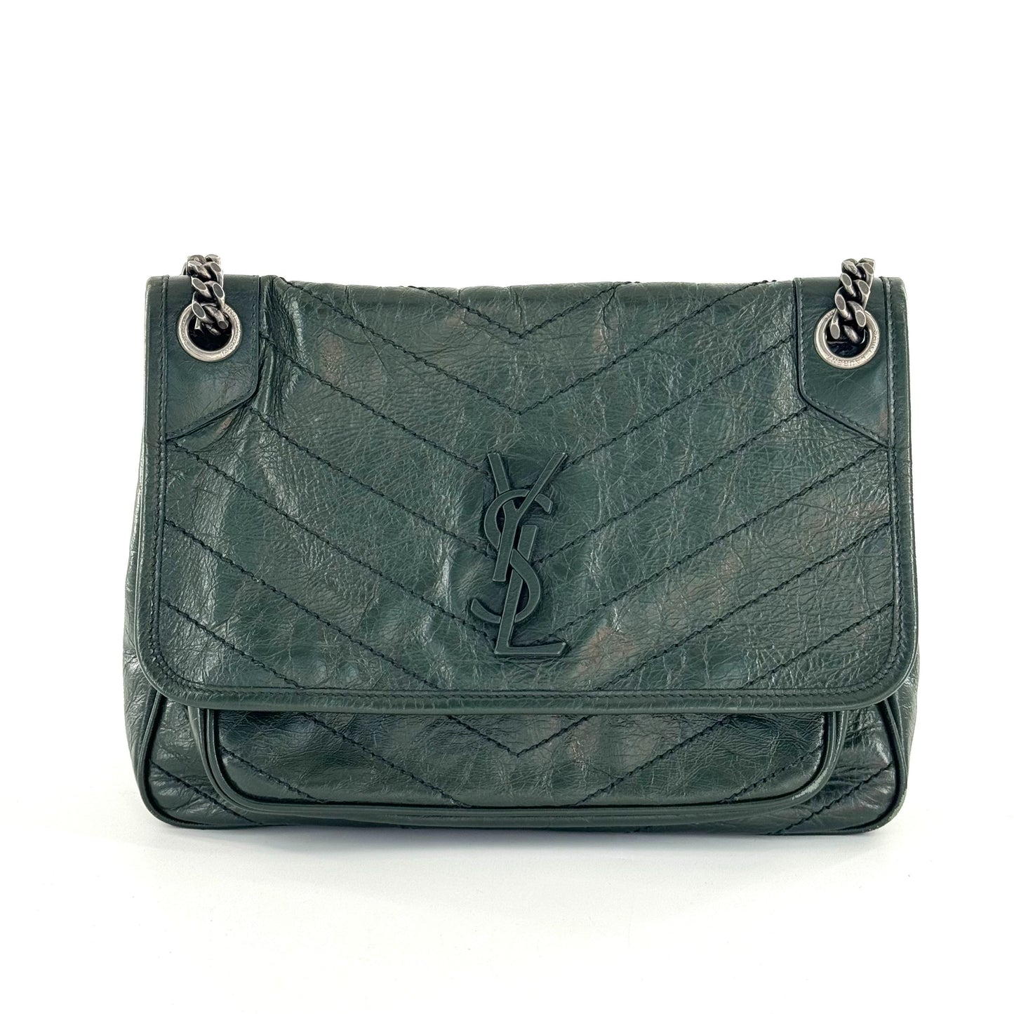 Saint Laurent Niki Leather Green JG010-009000328077 - view 1