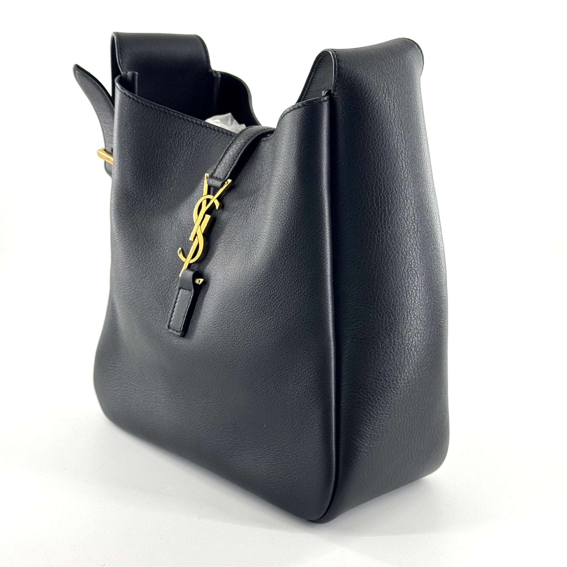Saint Laurent Hobo Leather Black JG010-011000327017 - view 13