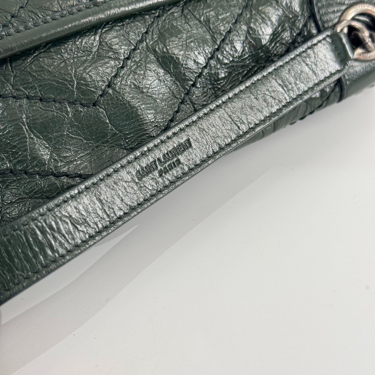 Saint Laurent Niki Leather Green JG010-009000328077 - view 6