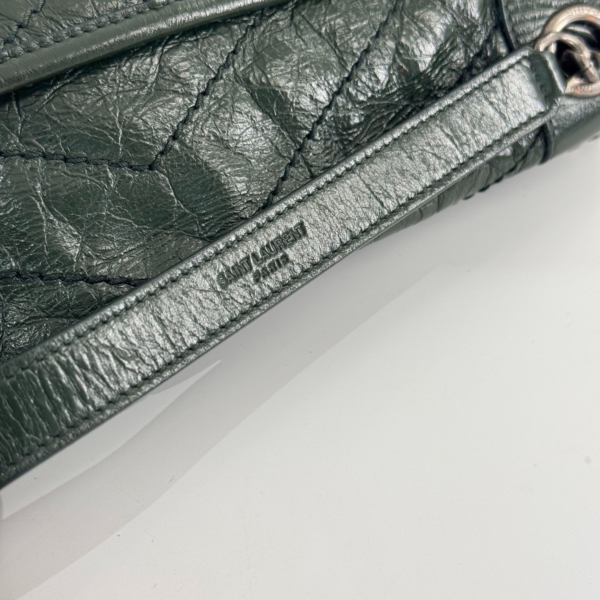 Saint Laurent Niki Leather Green JG010-009000328077 - view 6
