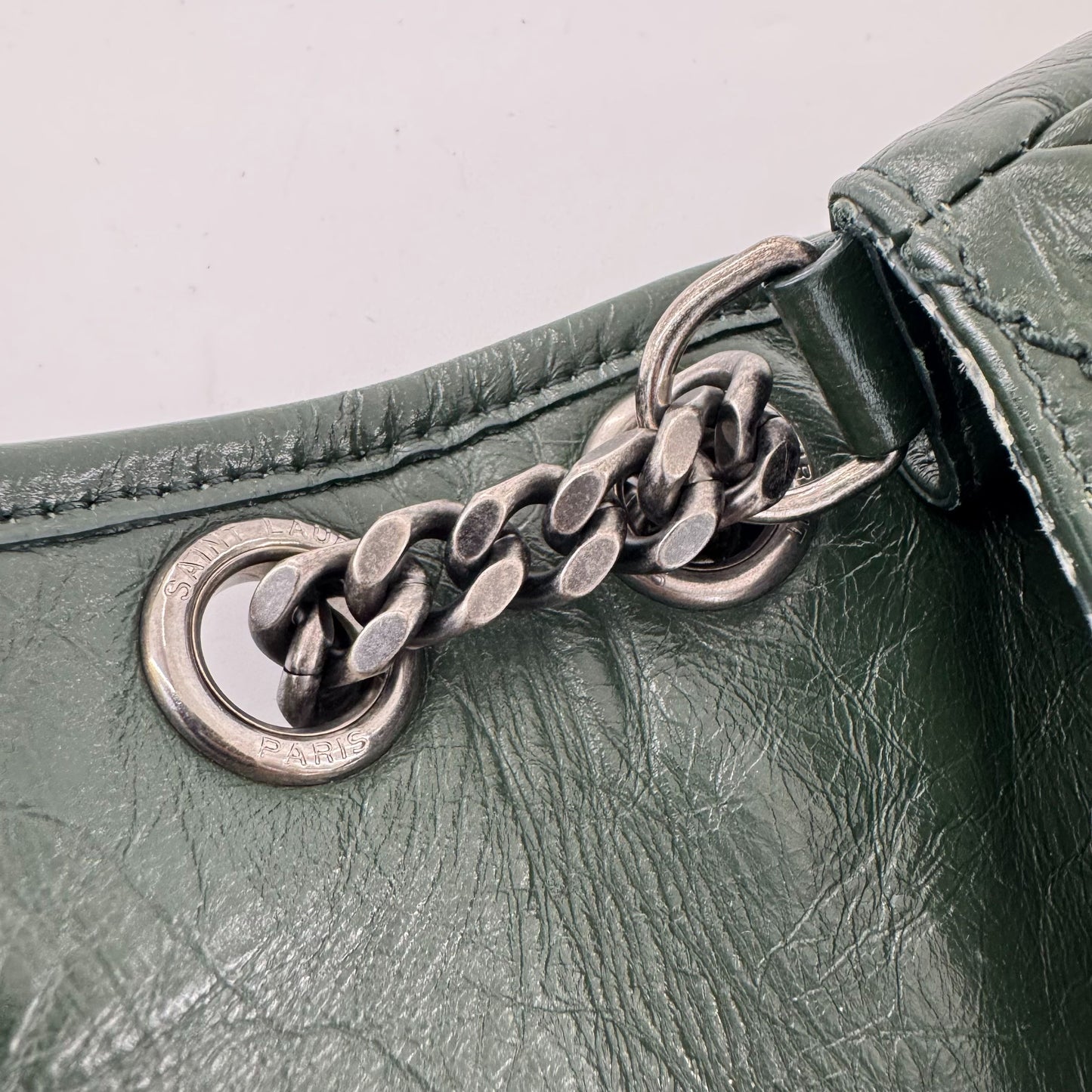 Saint Laurent Niki Leather Green JG010-009000328077 - view 12