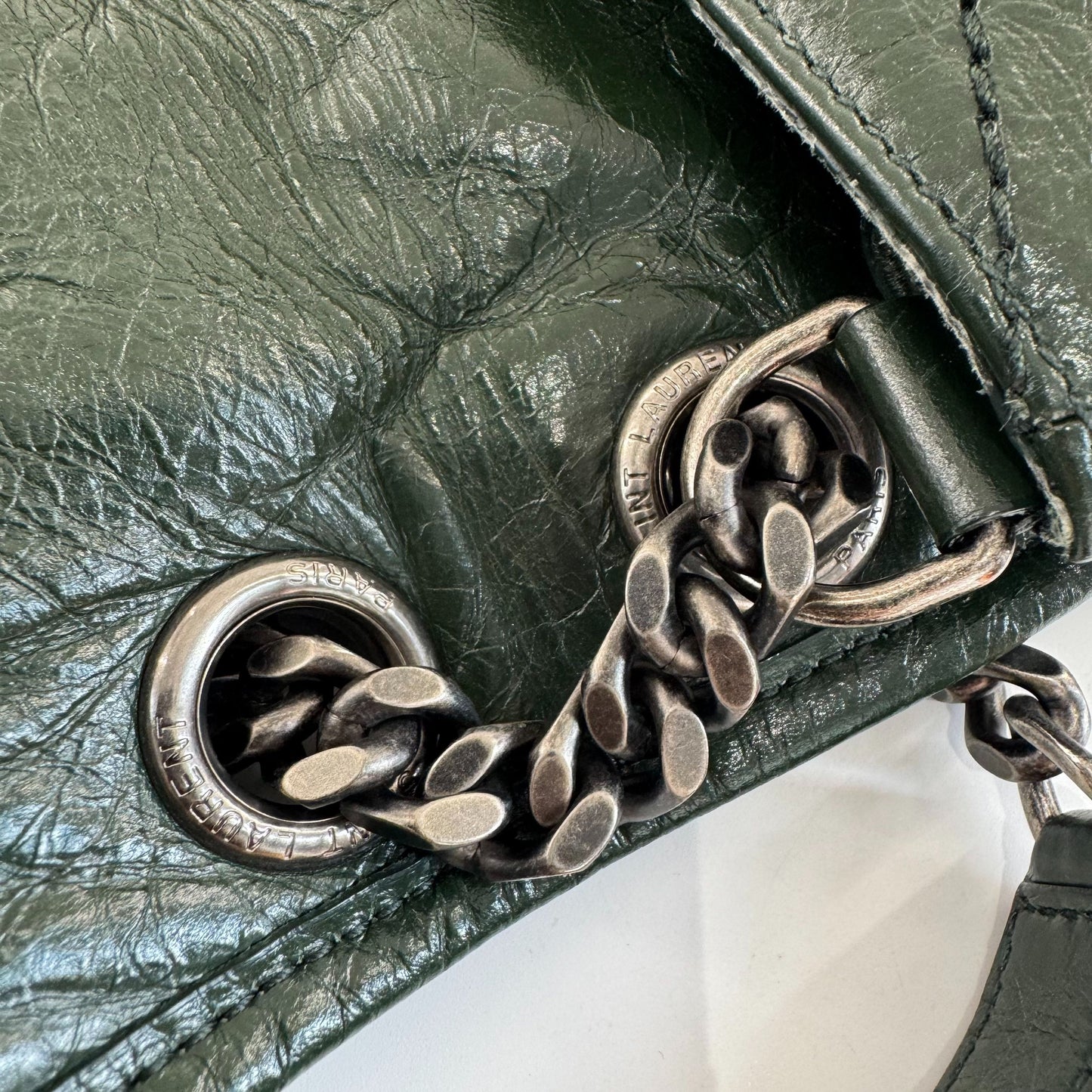 Saint Laurent Niki Leather Green JG010-009000328077 - view 14
