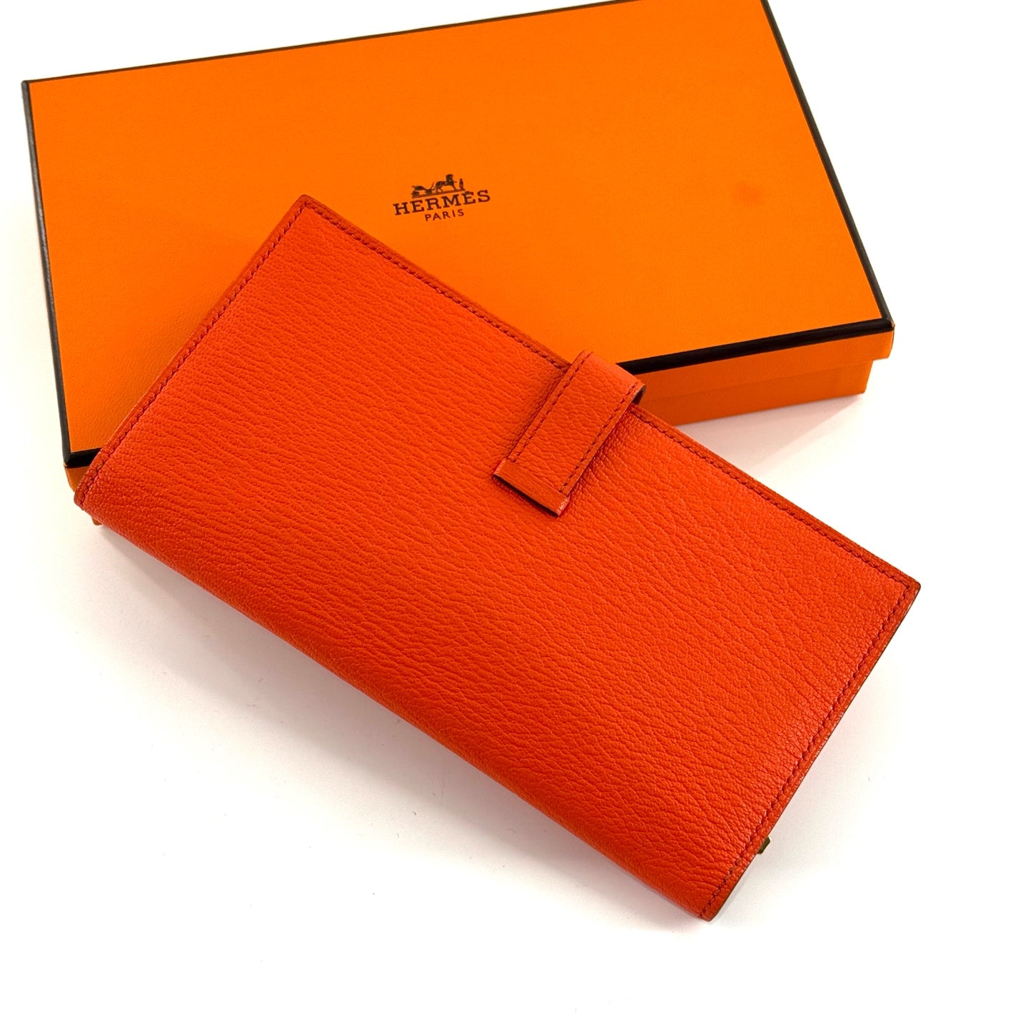 Hermes Wallet Leather Orange JG010-004000328031 - view 4