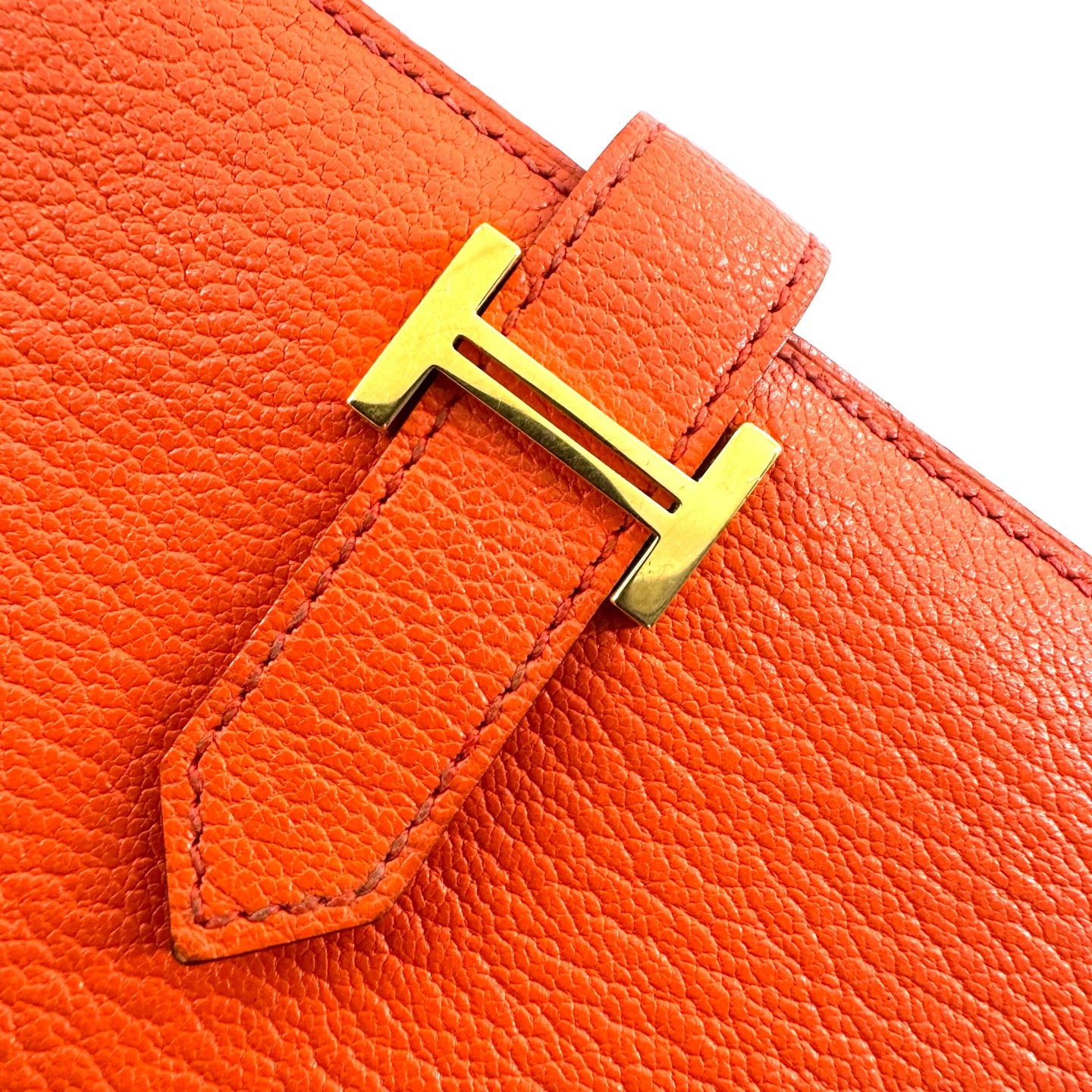 Hermes Wallet Leather Orange JG010-004000328031 - view 3