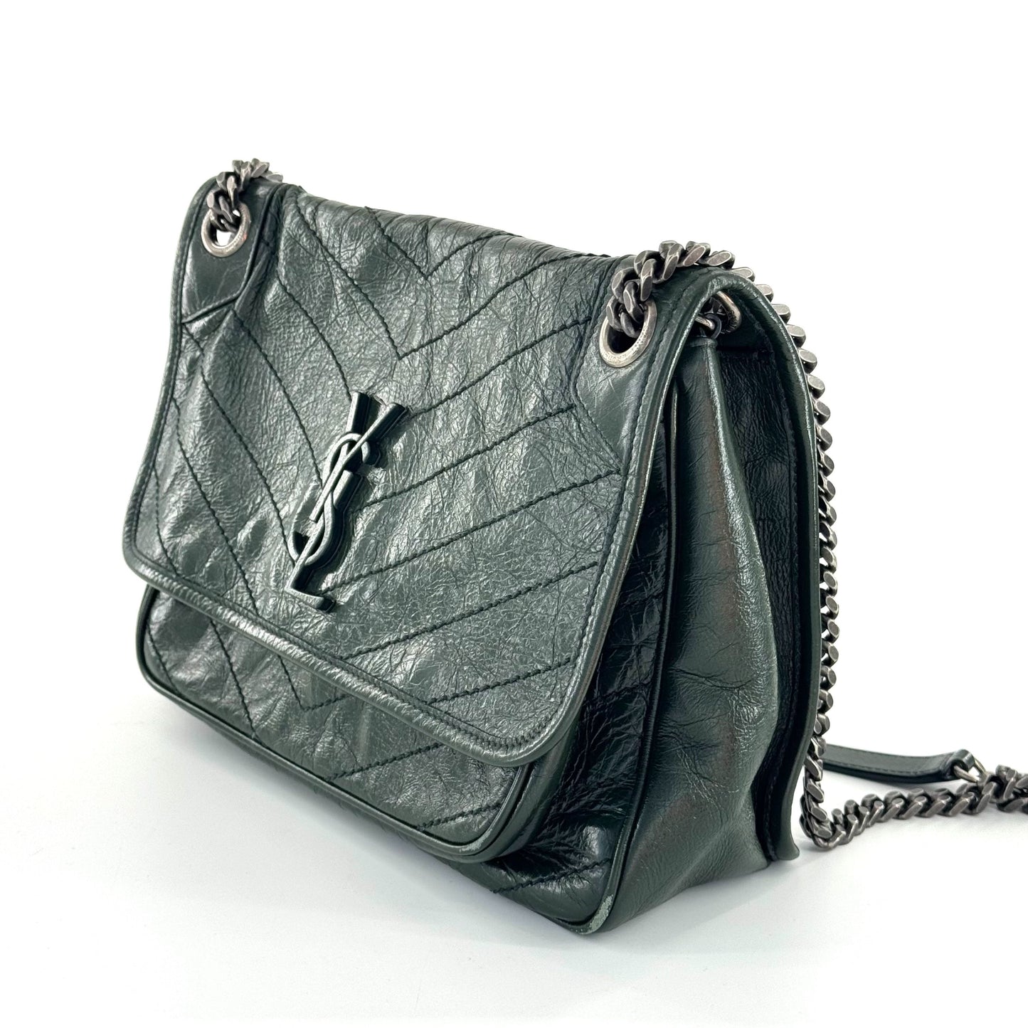 Saint Laurent Niki Leather Green JG010-009000328077 - view 9