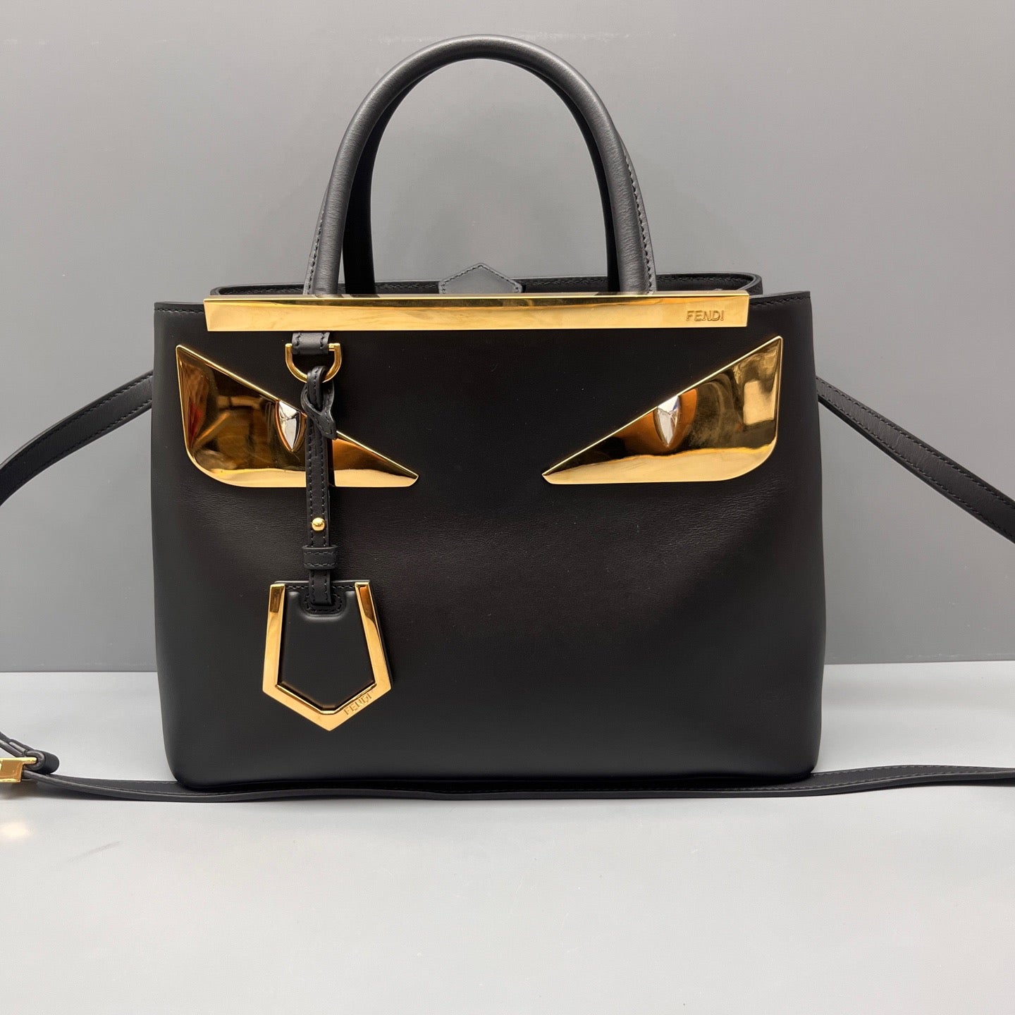 Fendi - 2Jours Monster Eyes Tote - Leather - Black - (Medium)