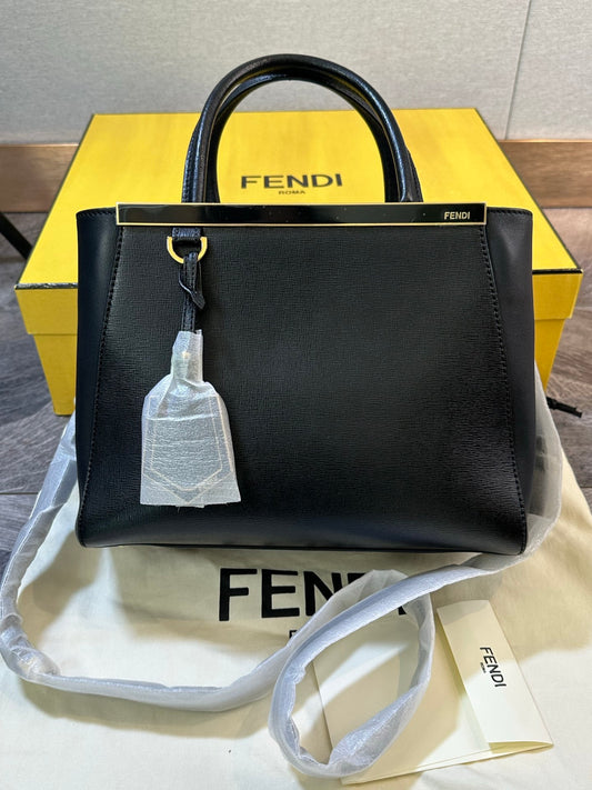 Fendi - 2Jours Small - Leather - Black - (small)