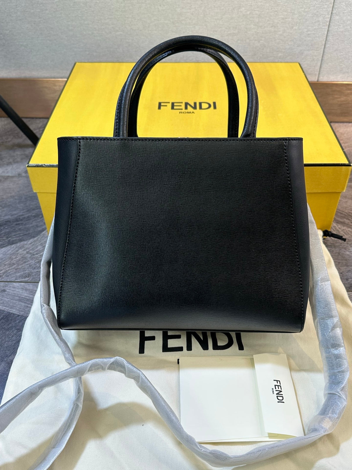 Fendi - 2Jours Small - Leather - Black - (small)