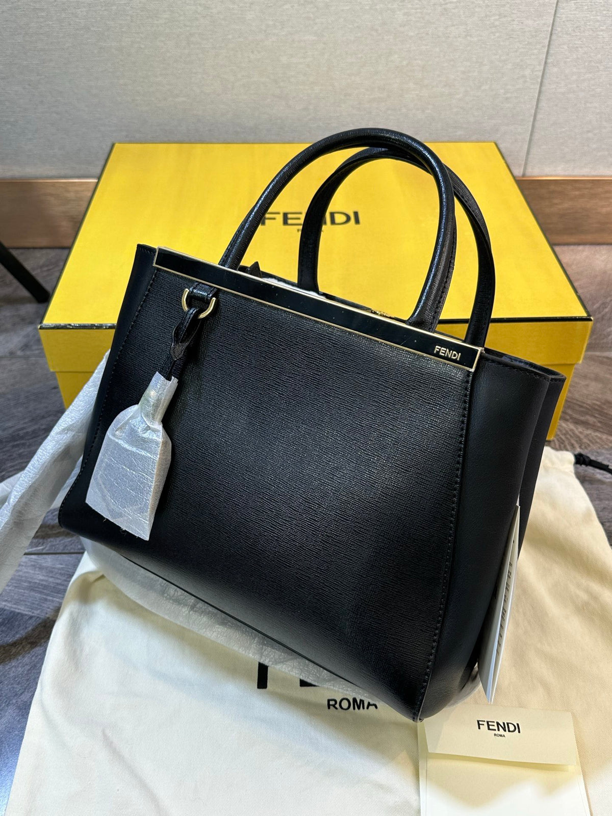 Fendi - 2Jours Small - Leather - Black - (small)