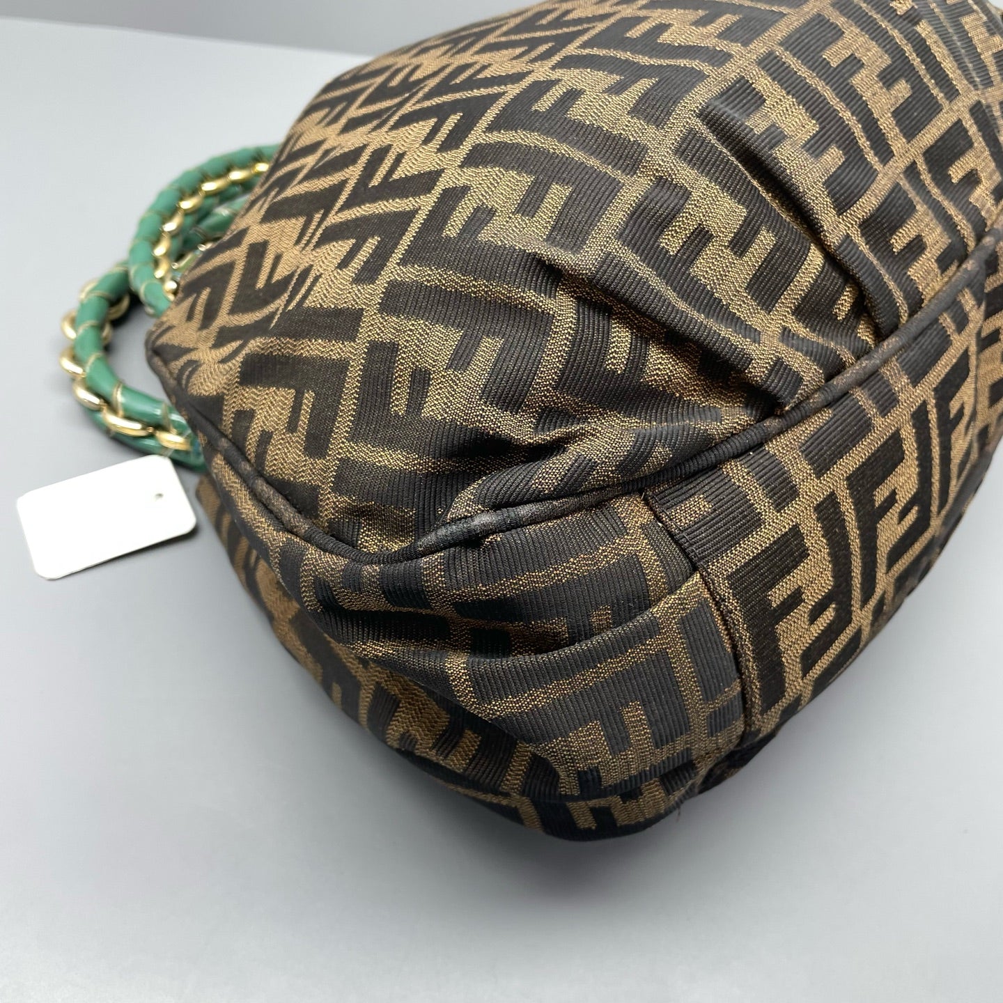Fendi - B. Fendi Bag - Zucca canvas, patent leather, metal - Brown - (medium)