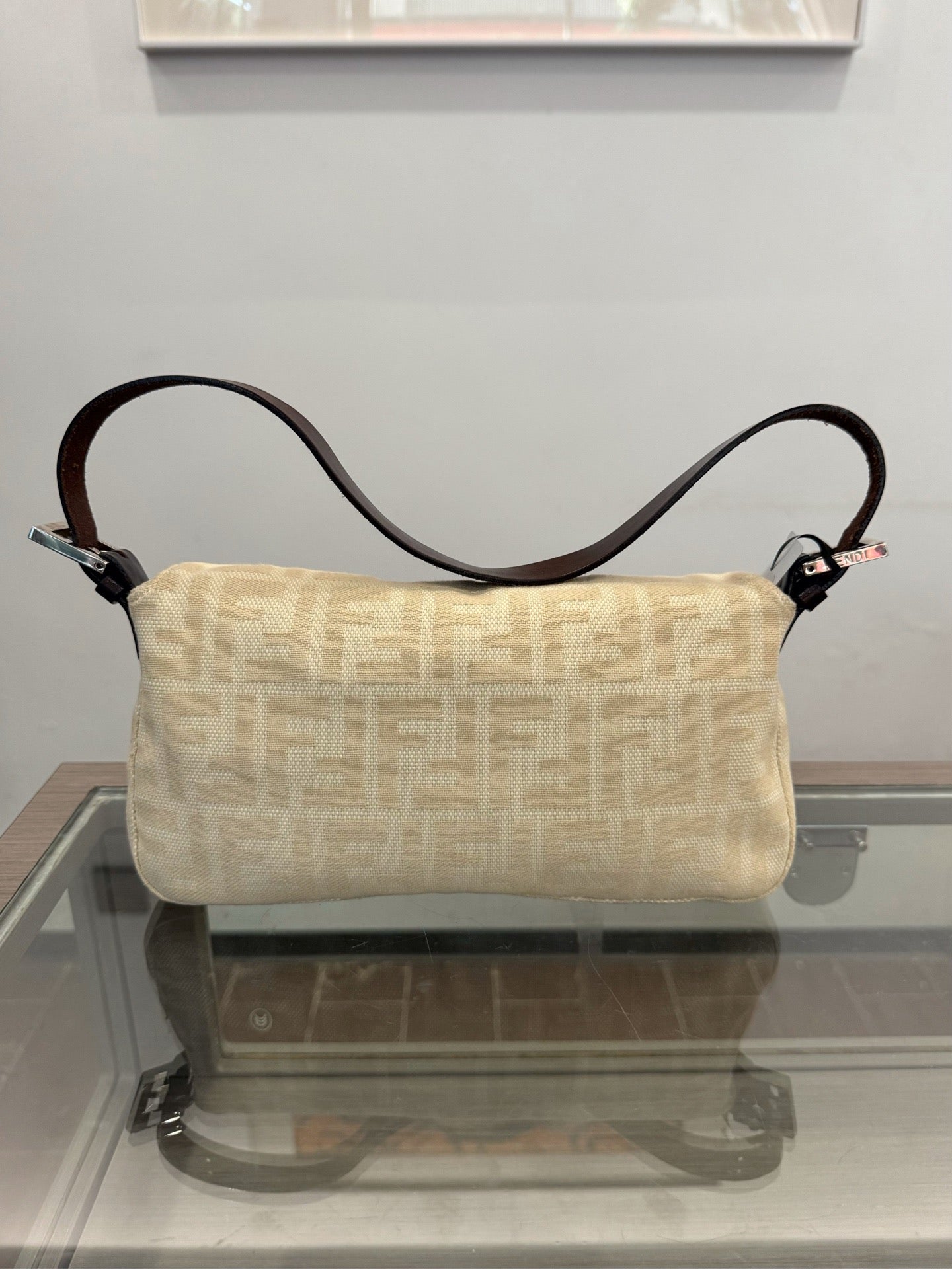 Fendi - Baguette Bag - Cloth - Beige - (small)