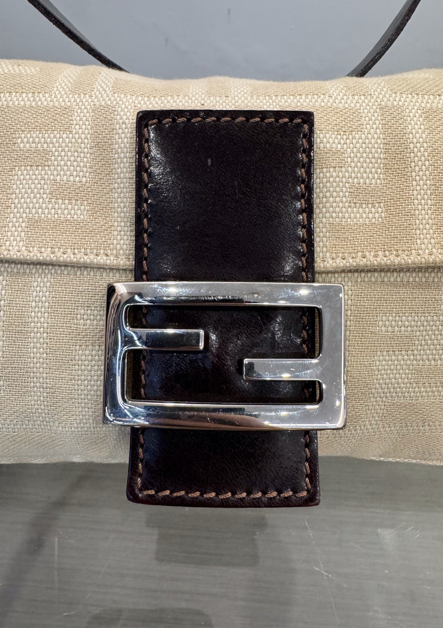 Fendi - Baguette Bag - Cloth - Beige - (small)