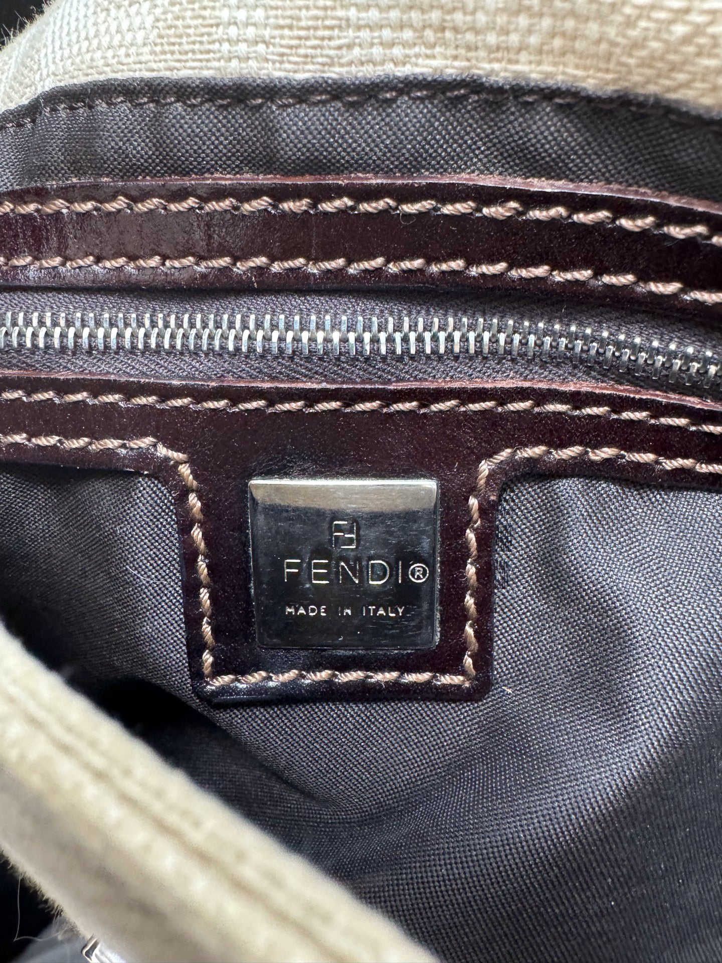 Fendi - Baguette Bag - Cloth - Beige - (small)