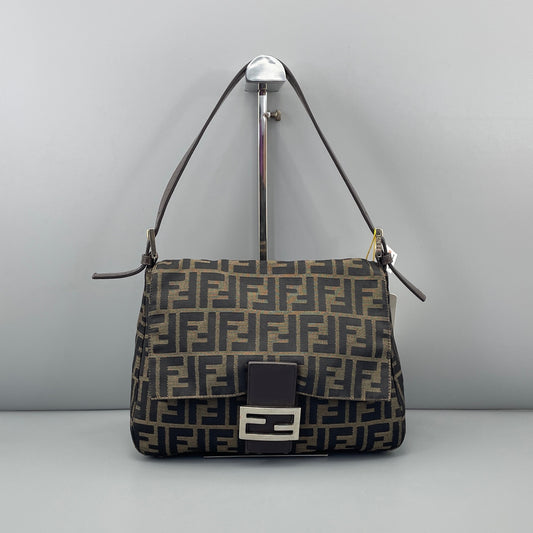 Fendi - Baguette - Canvas with leather trim - Brown - (medium)