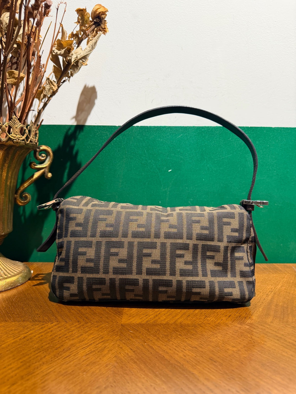 Fendi - Baguette - Cloth - Brown