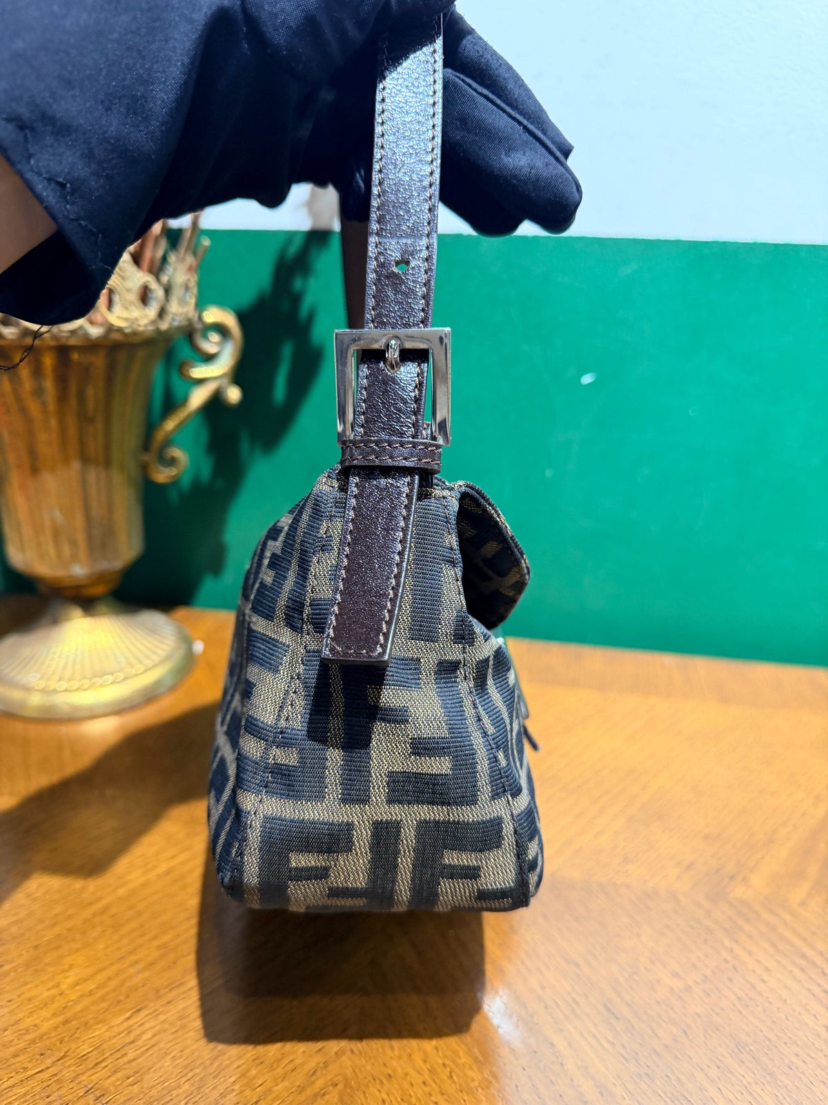Fendi - Baguette - Cloth - Brown