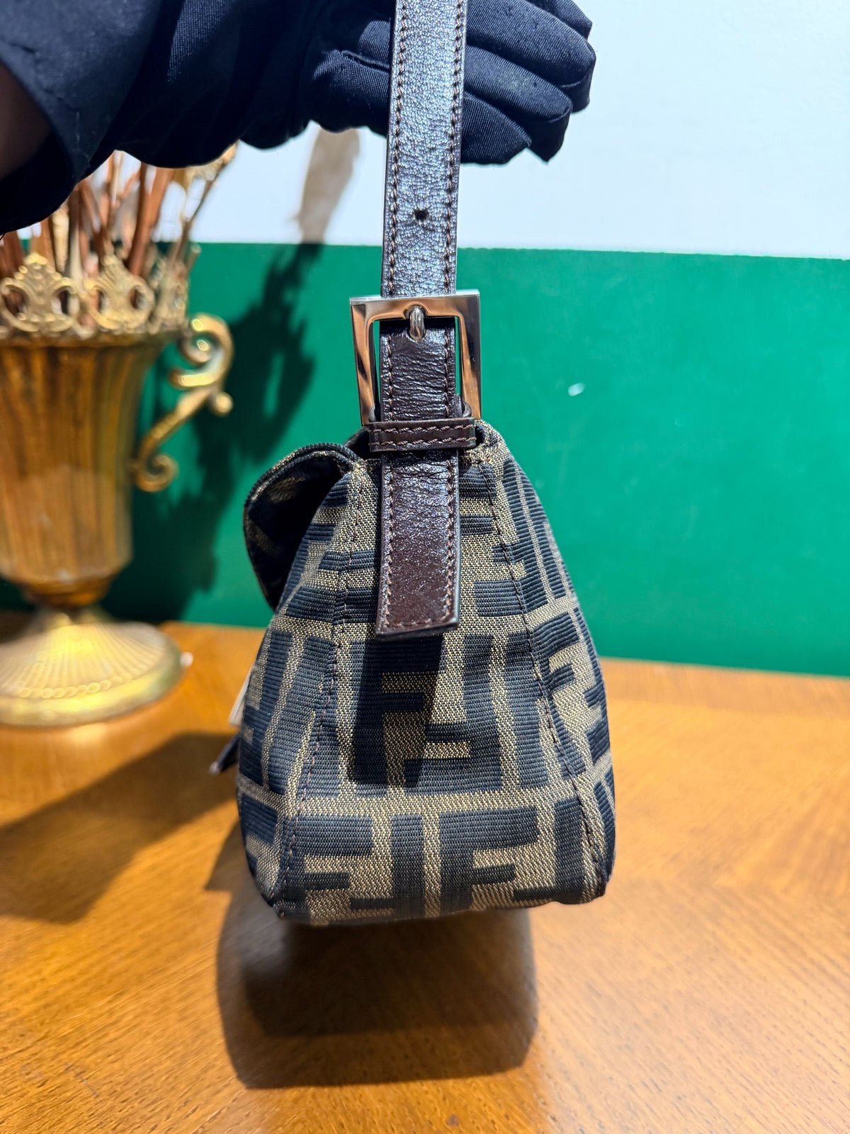 Fendi - Baguette - Cloth - Brown