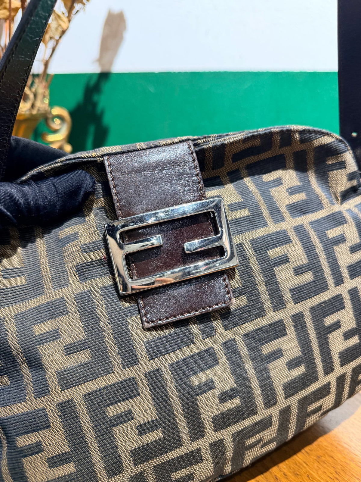 Fendi - Baguette - Cloth - Brown