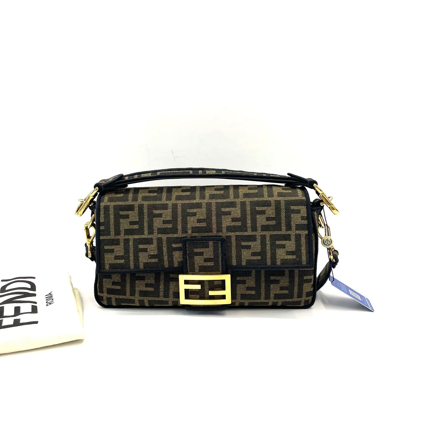 Fendi - Baguette - Cloth - Brown - (Medium)