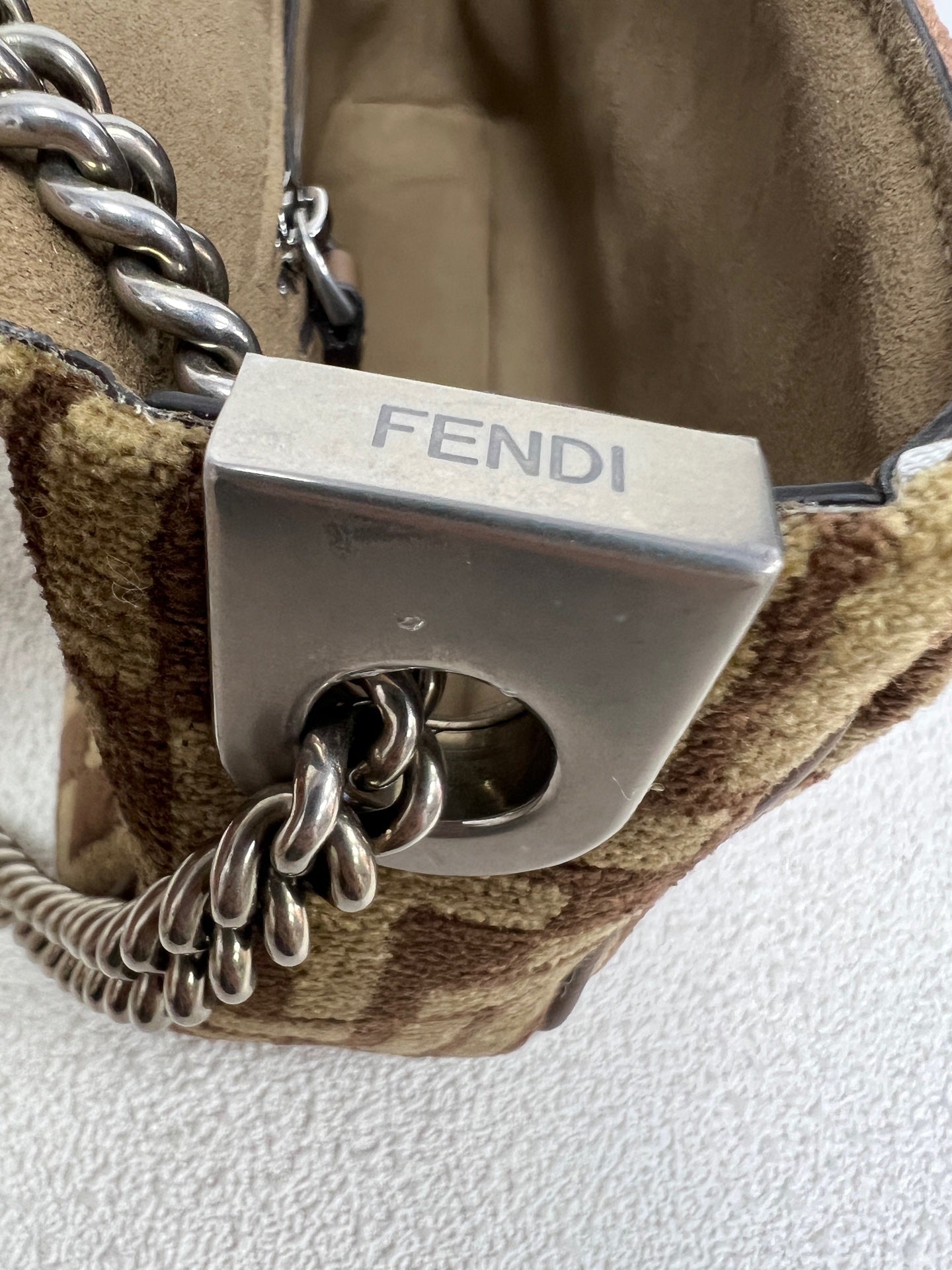 Fendi - Baguette - Cloth - Brown - (medium)