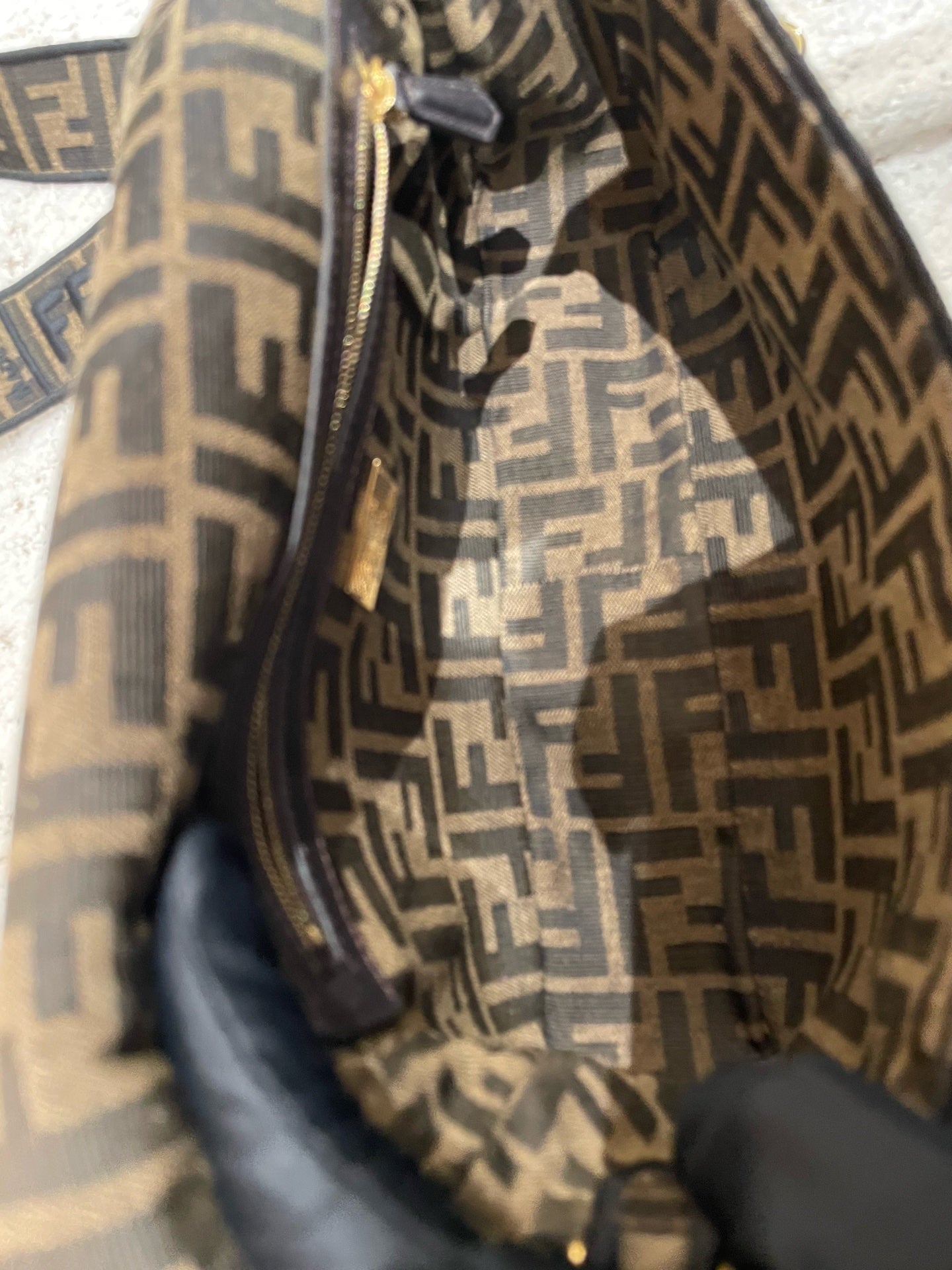 Fendi - Baguette - Cloth - Brown - (Medium)