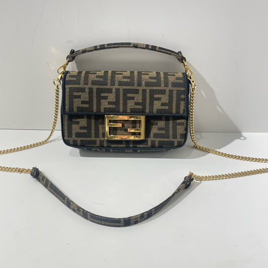 Fendi - Baguette - Cloth - Brown - (mini)