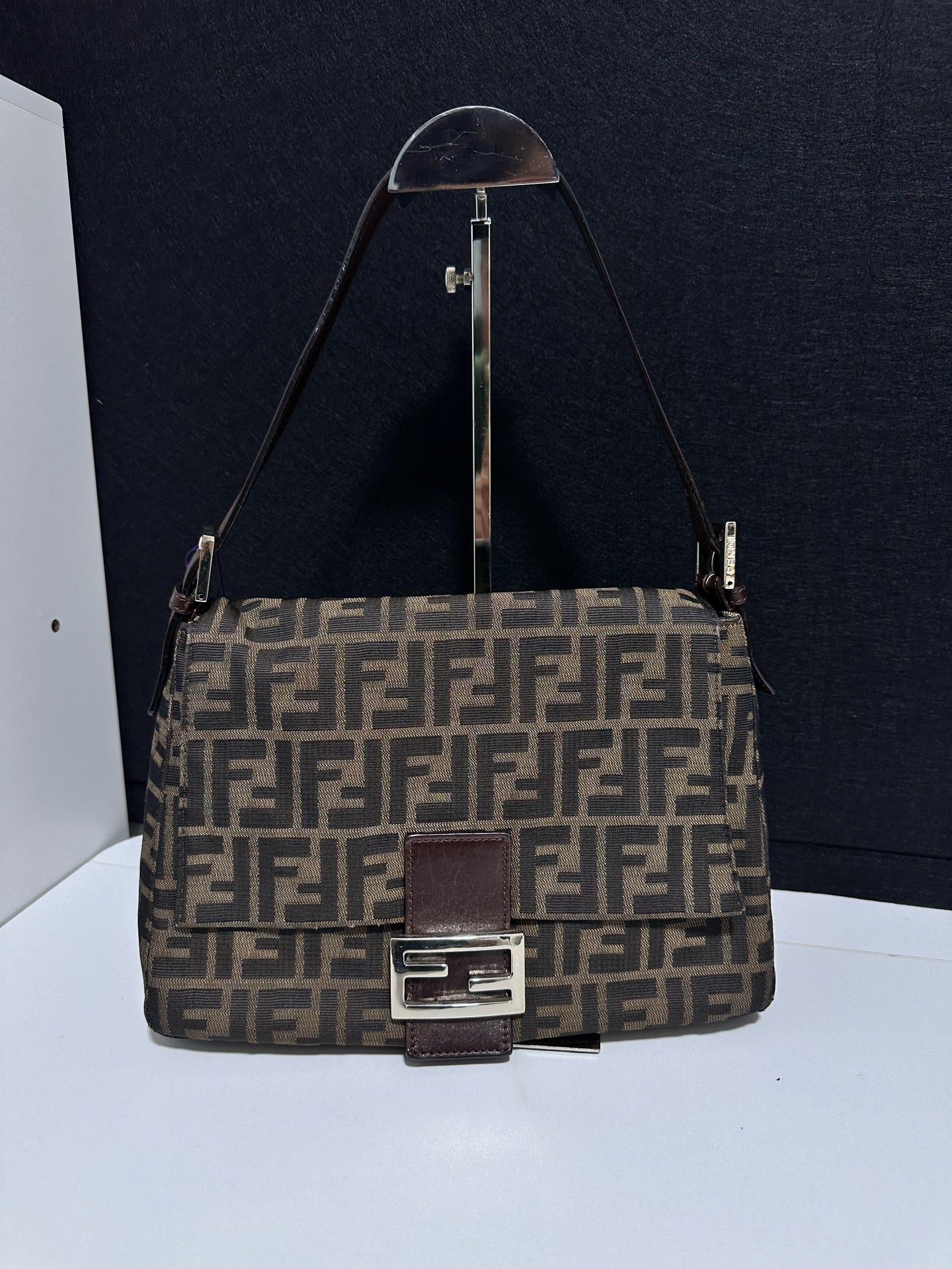 Fendi - Baguette - Cloth - Brown - (small)