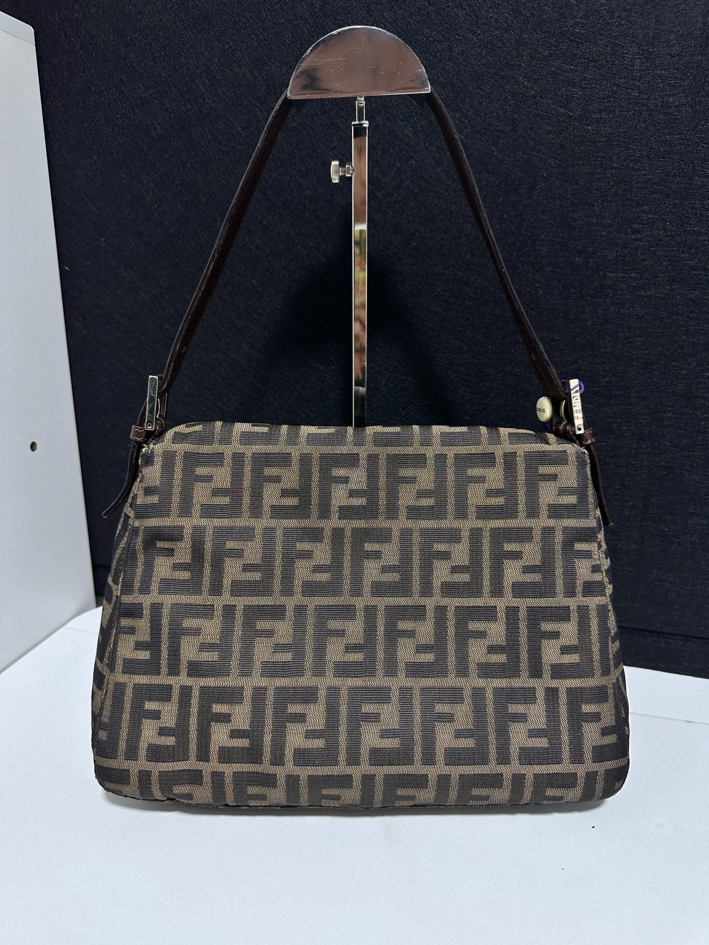 Fendi - Baguette - Cloth - Brown - (small)