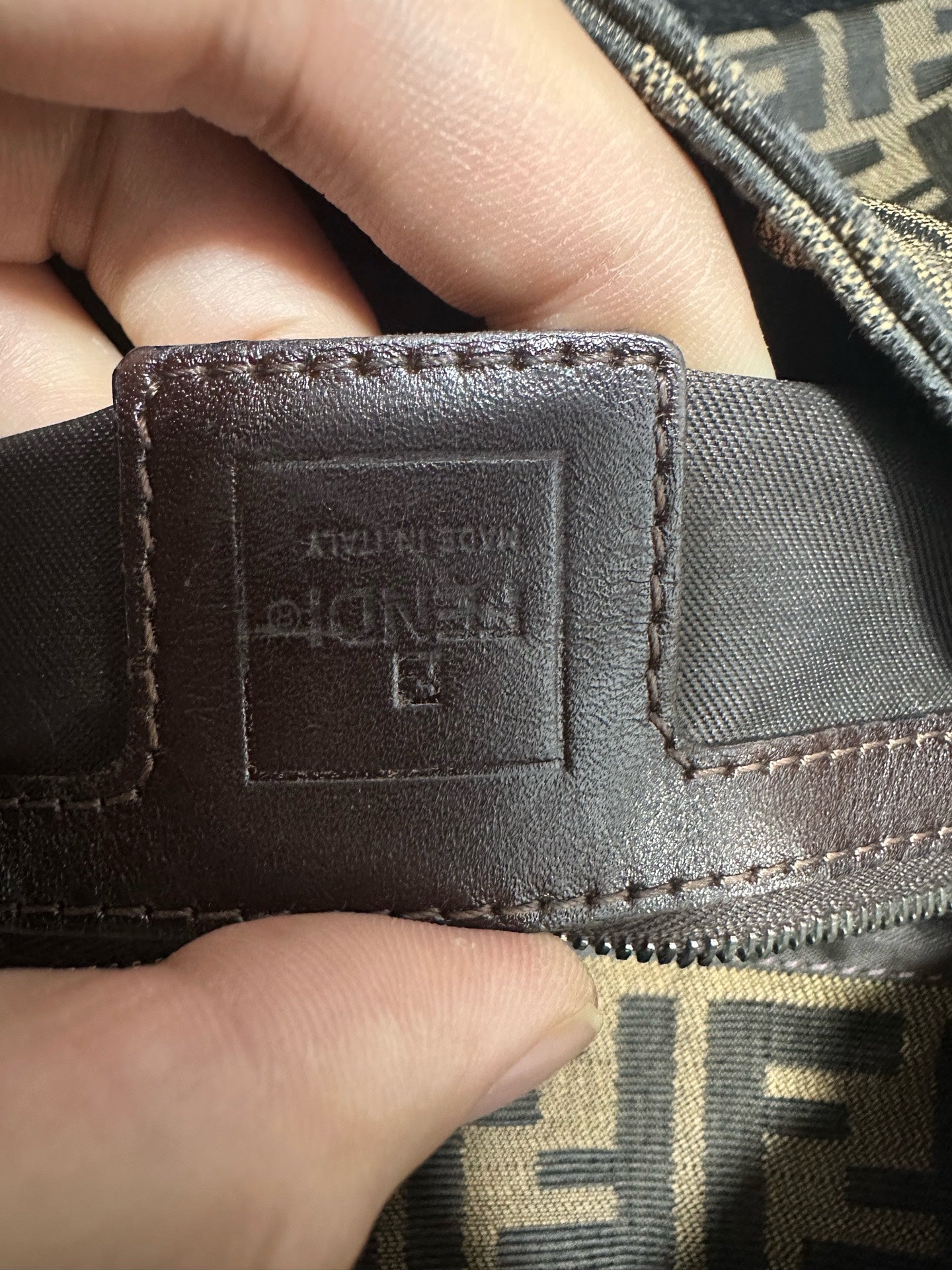 Fendi - Baguette - Cloth - Brown - (small)