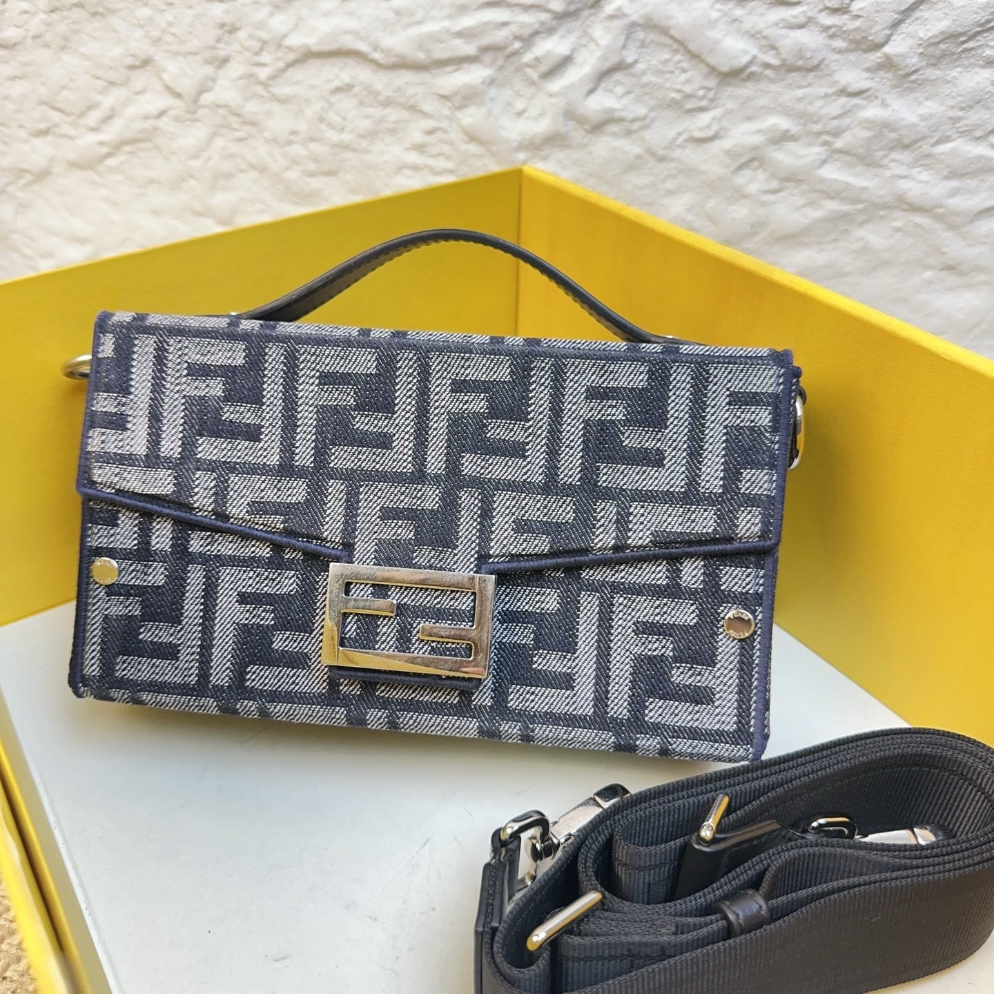 Fendi - Baguette - Denim - Jeans - Blue - (mini)
