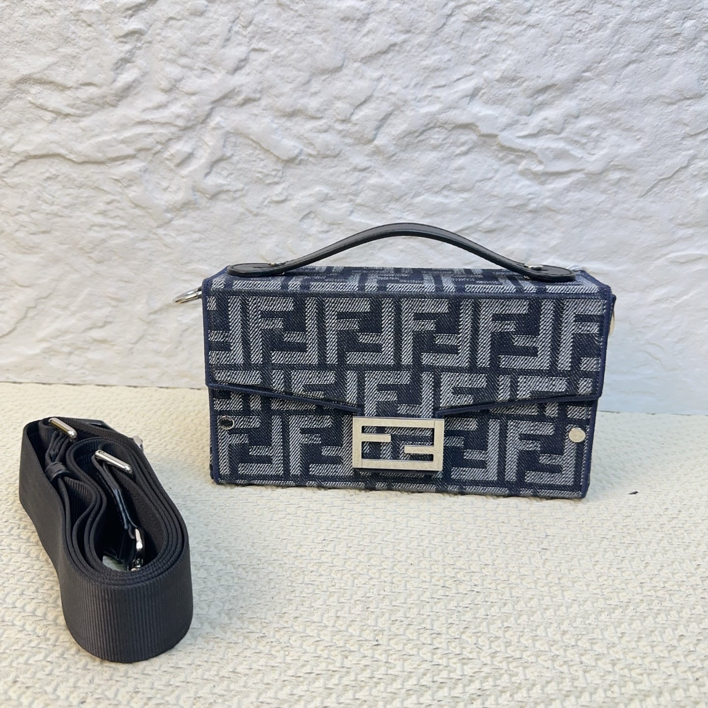 Fendi - Baguette - Denim - Jeans - Blue - (mini)