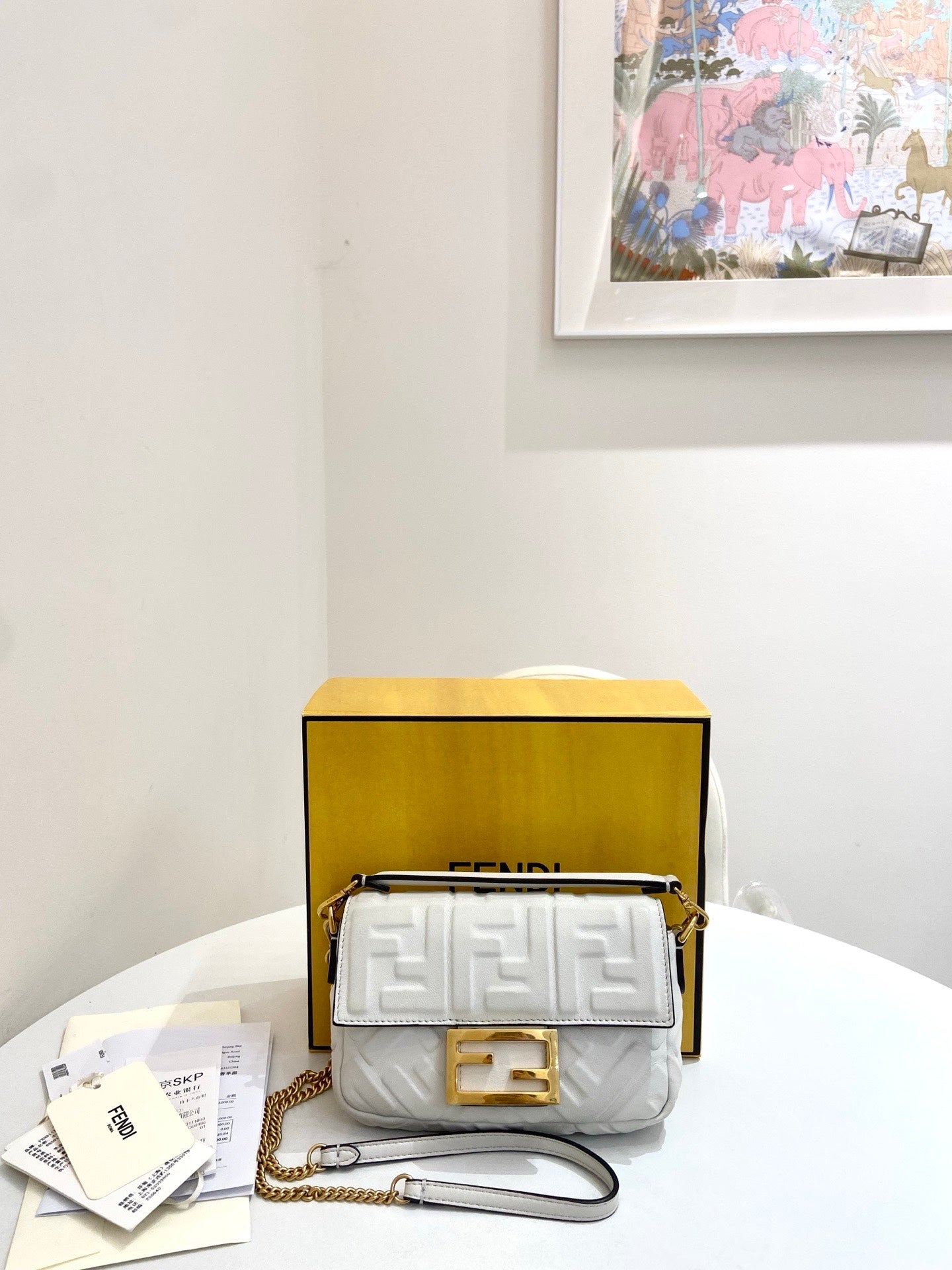 Fendi - Baguette - Leather - White - (mini)